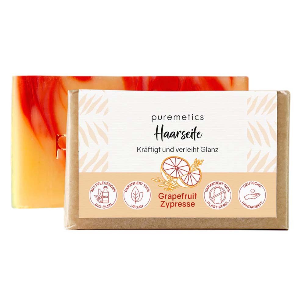 puremetics Haarseife Haarseife - Grapefruit-Zypresse 75g