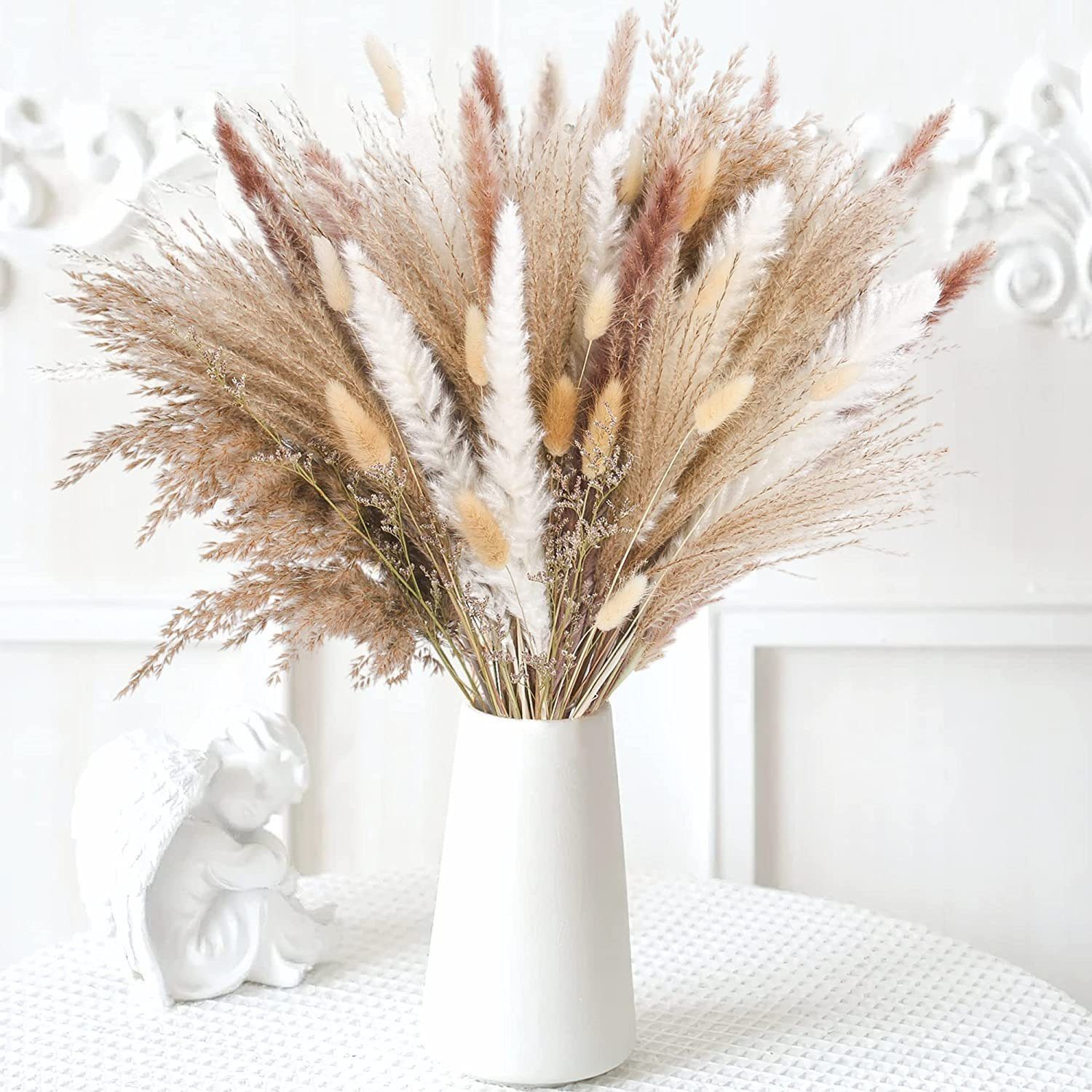 Trockenblume Kleiner getrockneter Blumenstrauß aus Schilfrohr günstig online kaufen