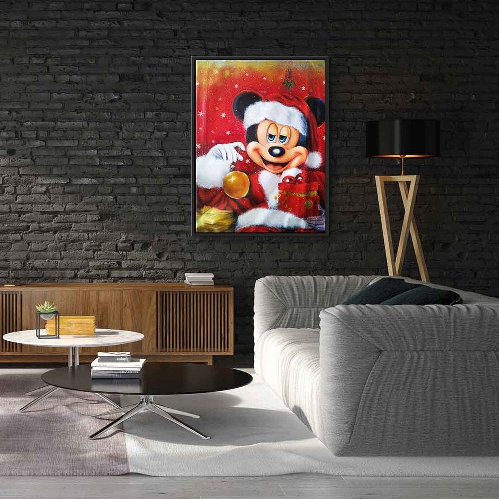 Leinwandbild, Pamelyi DOTCOMCANVAS® schwarzer Premium - - Motivationsbild designed Christmas by Rahmen Rich