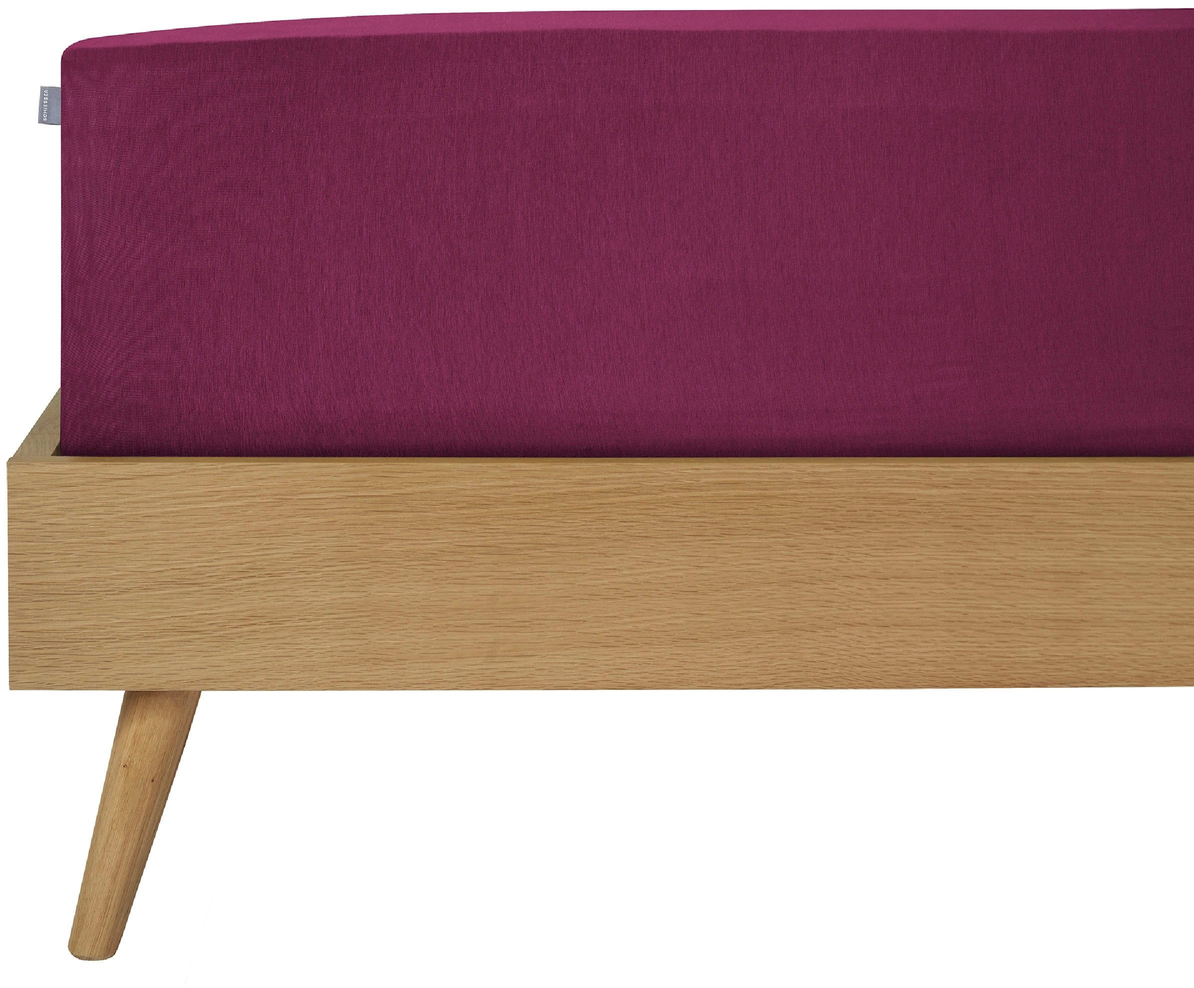 Schiesser Spannbettlaken Jessi aus 100% Baumwolle, Jersey, Gummizug: rundum, (1 Stück), für Matratzen bis zu 22 cm Höhe, MADE IN GREEN by OEKO-TEX®