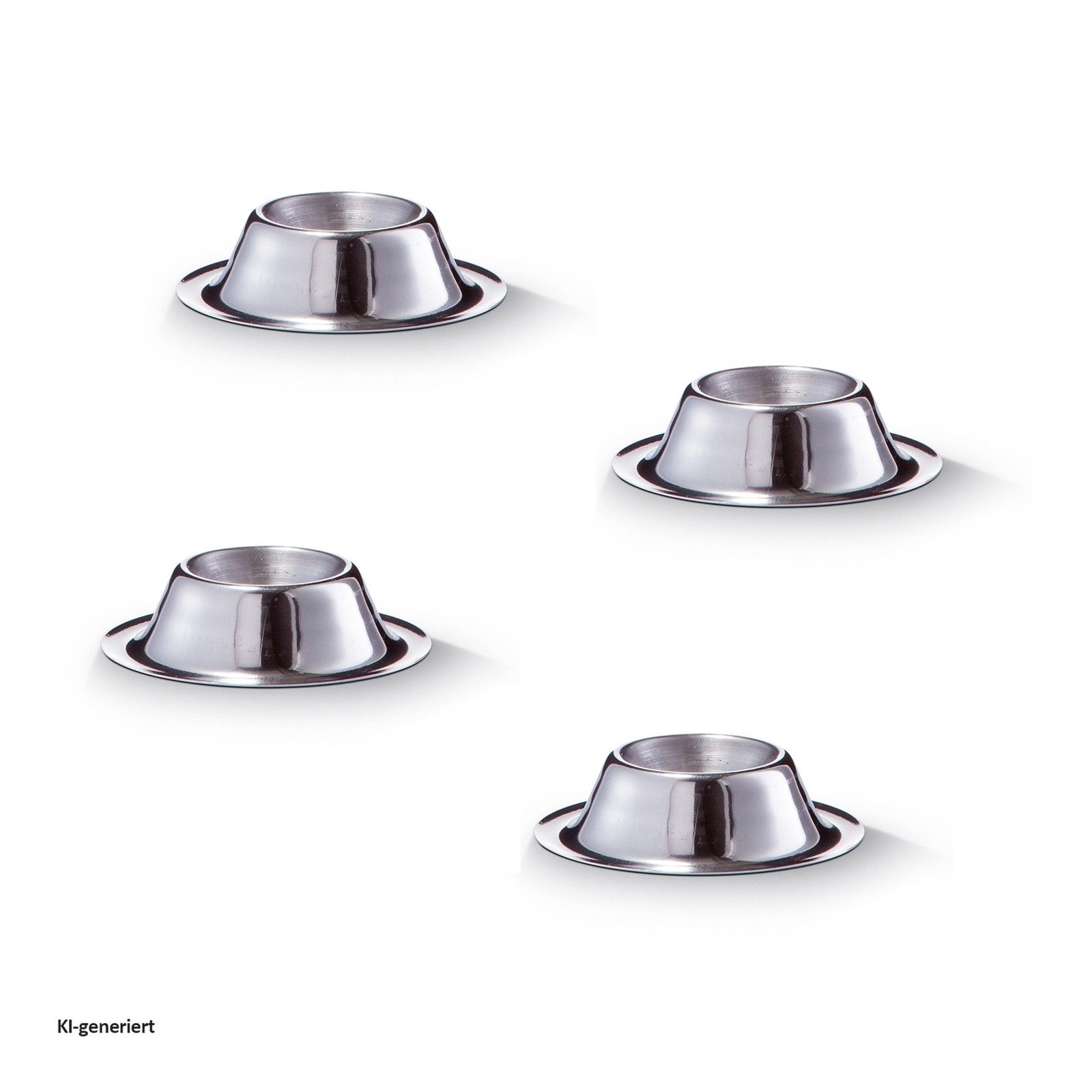 Neuetischkultur Eierbecher Eierbecher 4 Stück Edelstahl, (Stück, 4-tlg., 4 Eierbecher)
