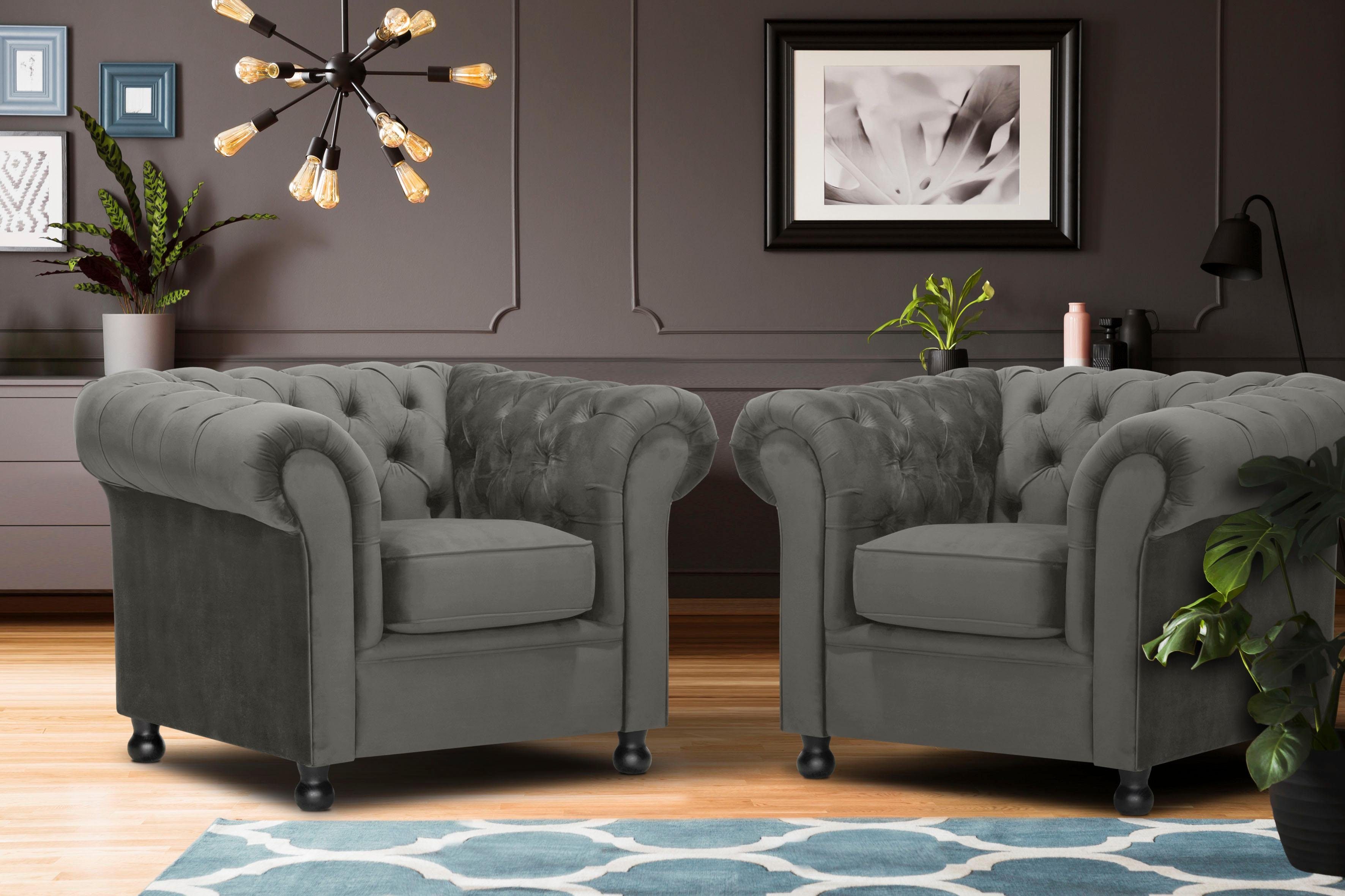 Home affaire Sessel Chesterfield Home, mit günstig online kaufen