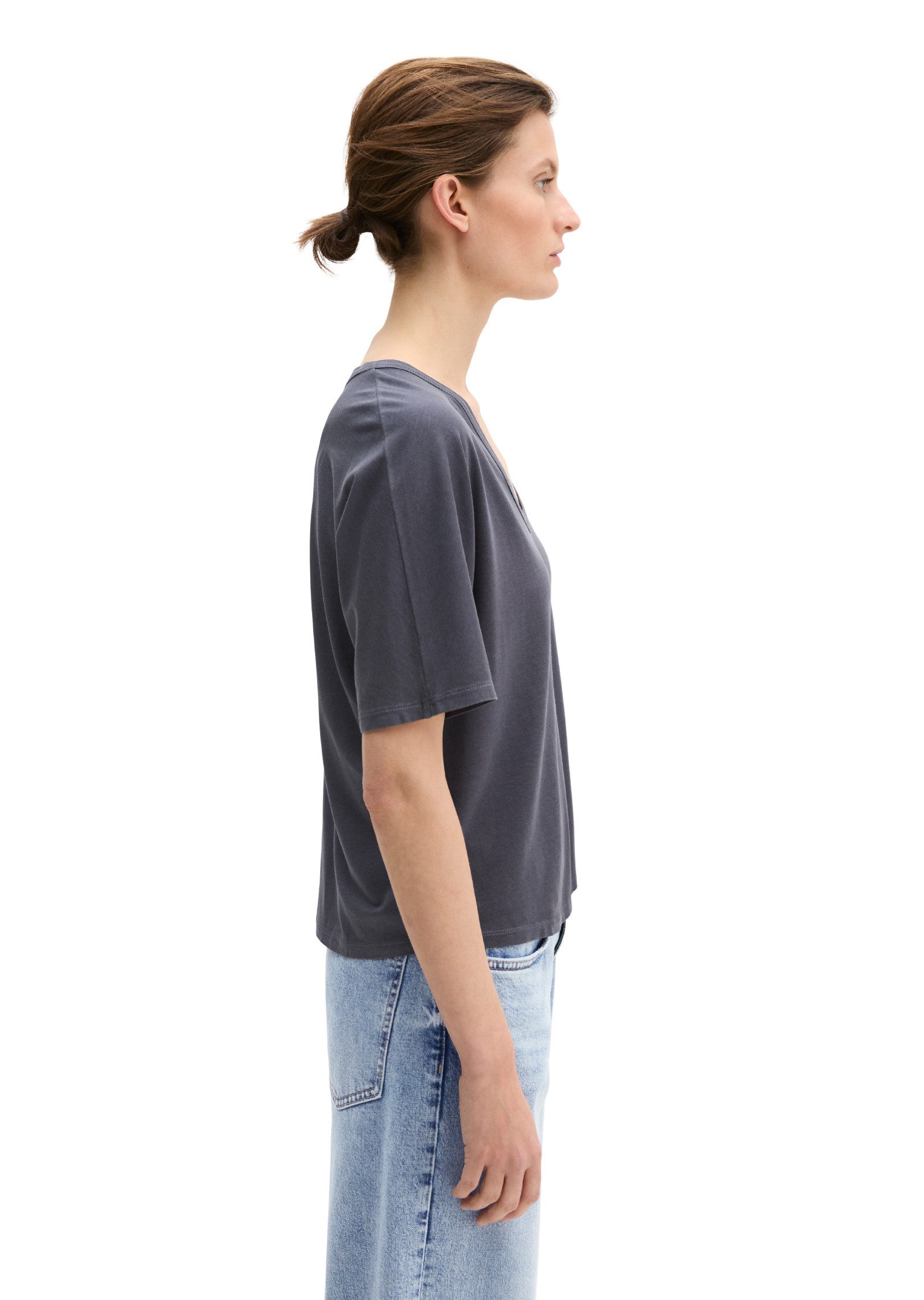Marc O'Polo T-Shirt mit angeschnittenen Ärmeln günstig online kaufen
