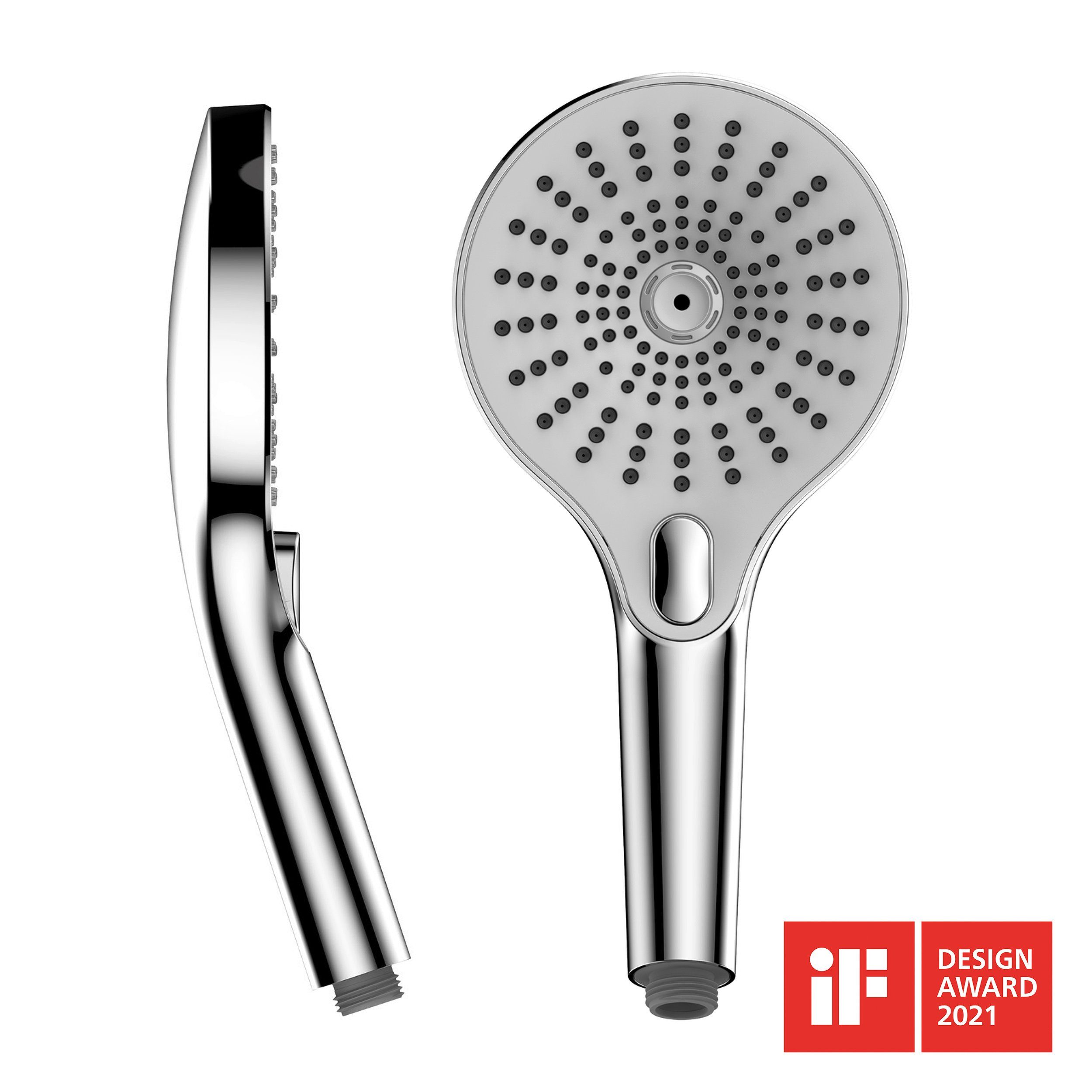 WENKO Handbrause Ultimate Shower, Chrom/Weiß, Ø 13 cm
