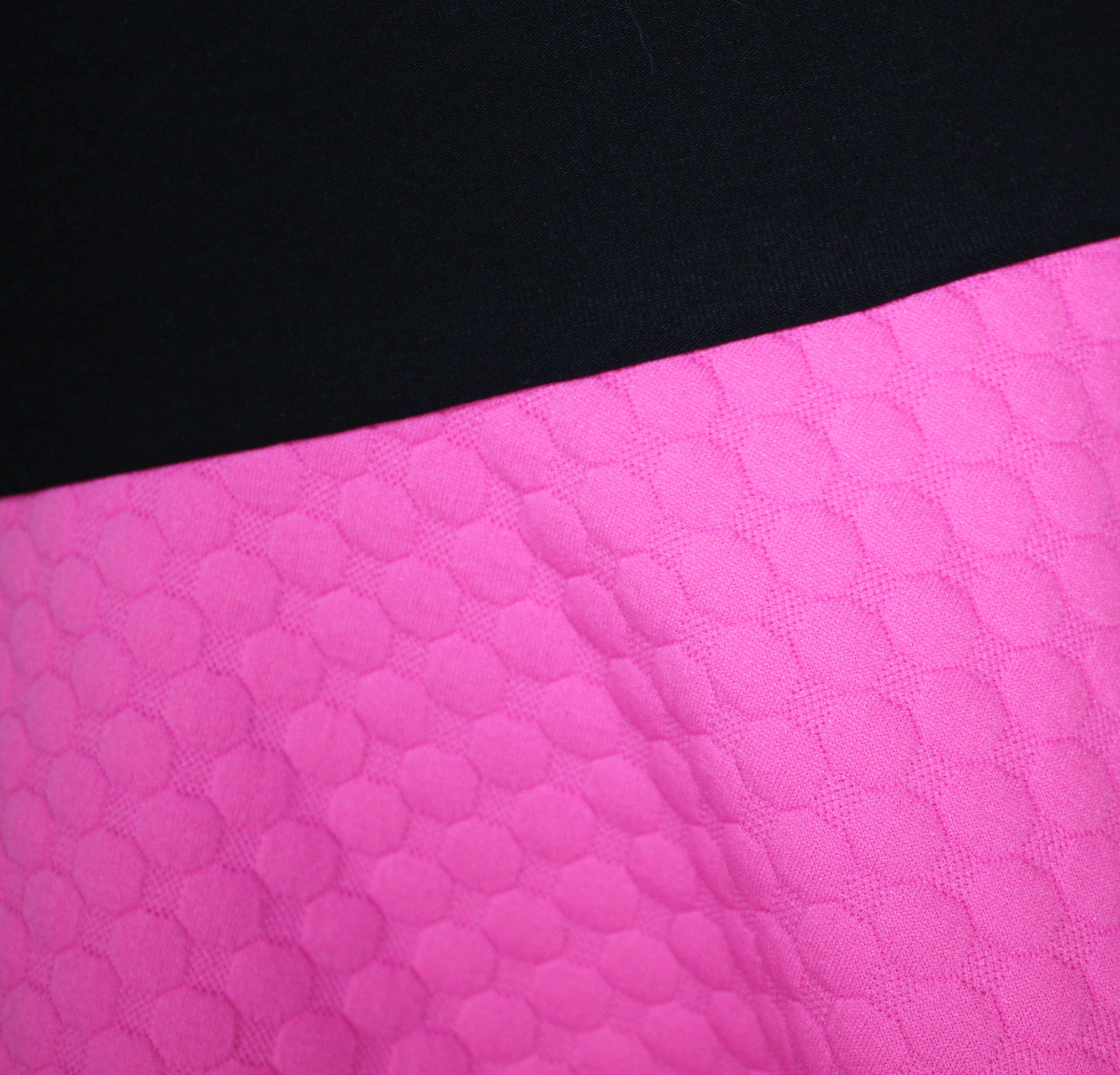 dunkle design A-Linien-Rock Dicker Jacquard Jersey Pink Grün Türkis elastischer Bund