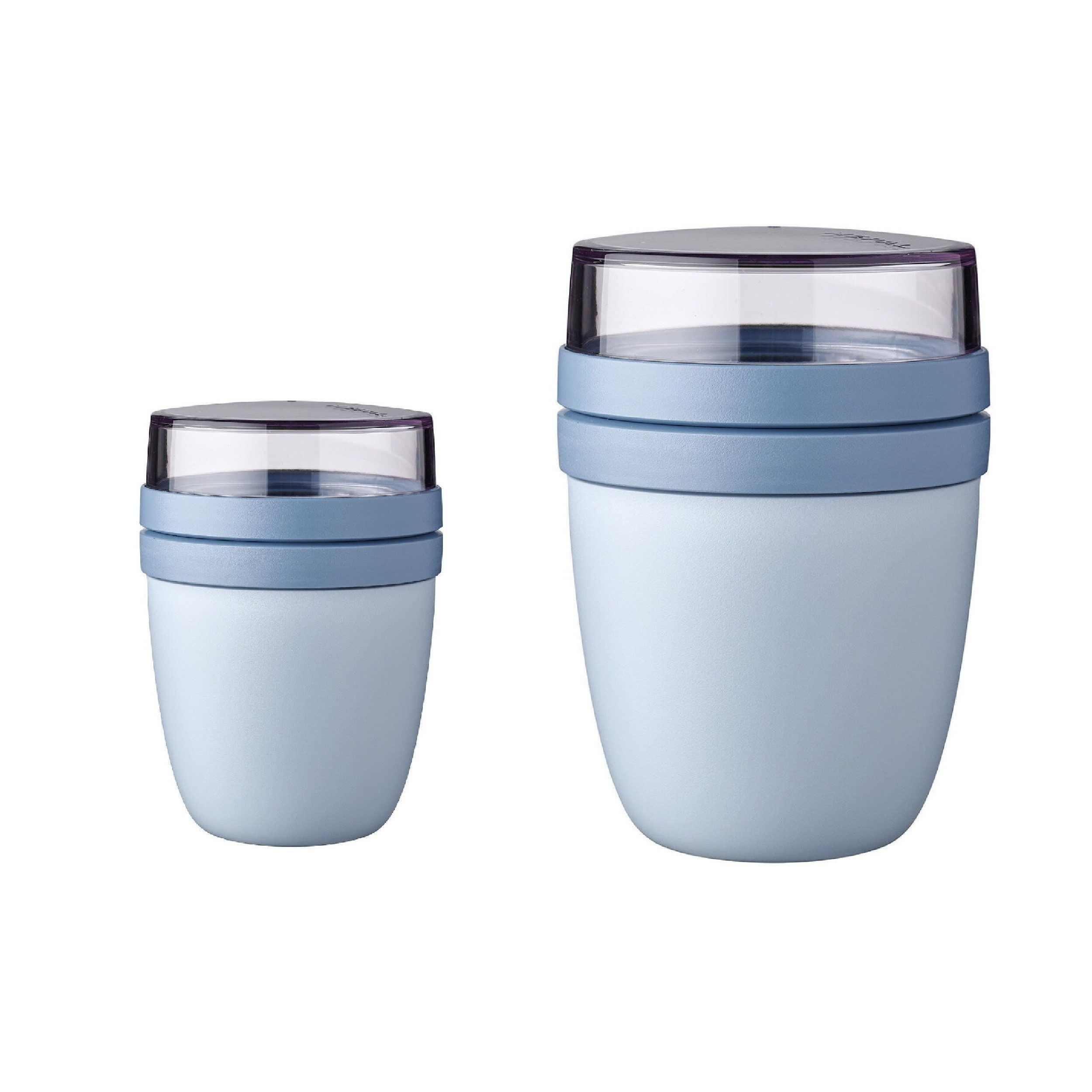Mepal Lunchbox Lunchpot 2-teilig Kunststoff To Go Frühstück, Polypropylen (PP), PCTG, geeignet für Tiefkühler, Mikrowelle & Spülmaschine, Nordic Blue