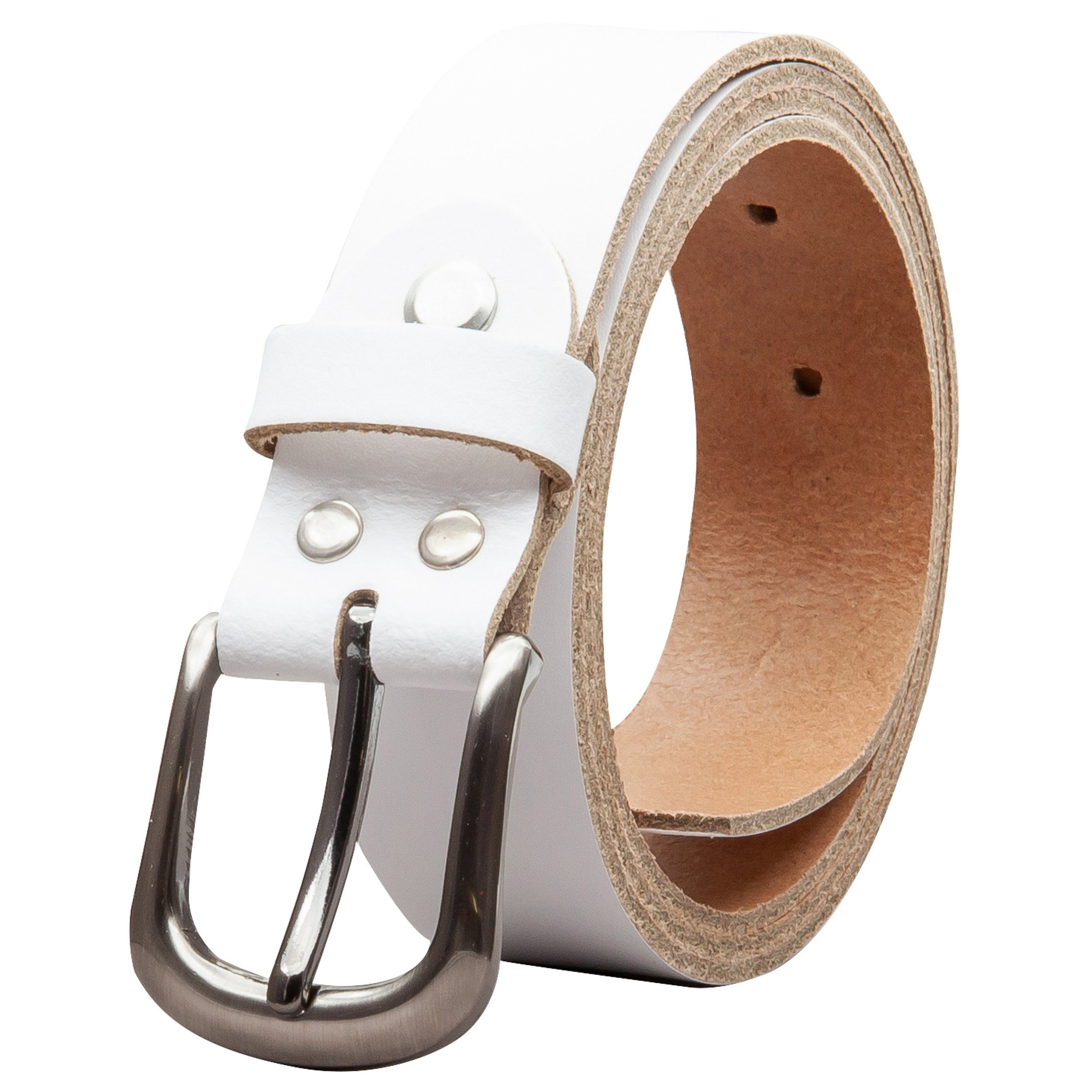COLOGNEBELT Ledergürtel OM324-SL-Weiss MADE IN GERMANY, günstig online kaufen