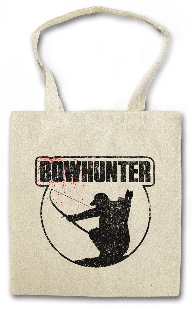Beuteltasche Bowhunter Stofftasche Bogen Pfeil Hirsch Reh Jagd Jäger Bär Geweih