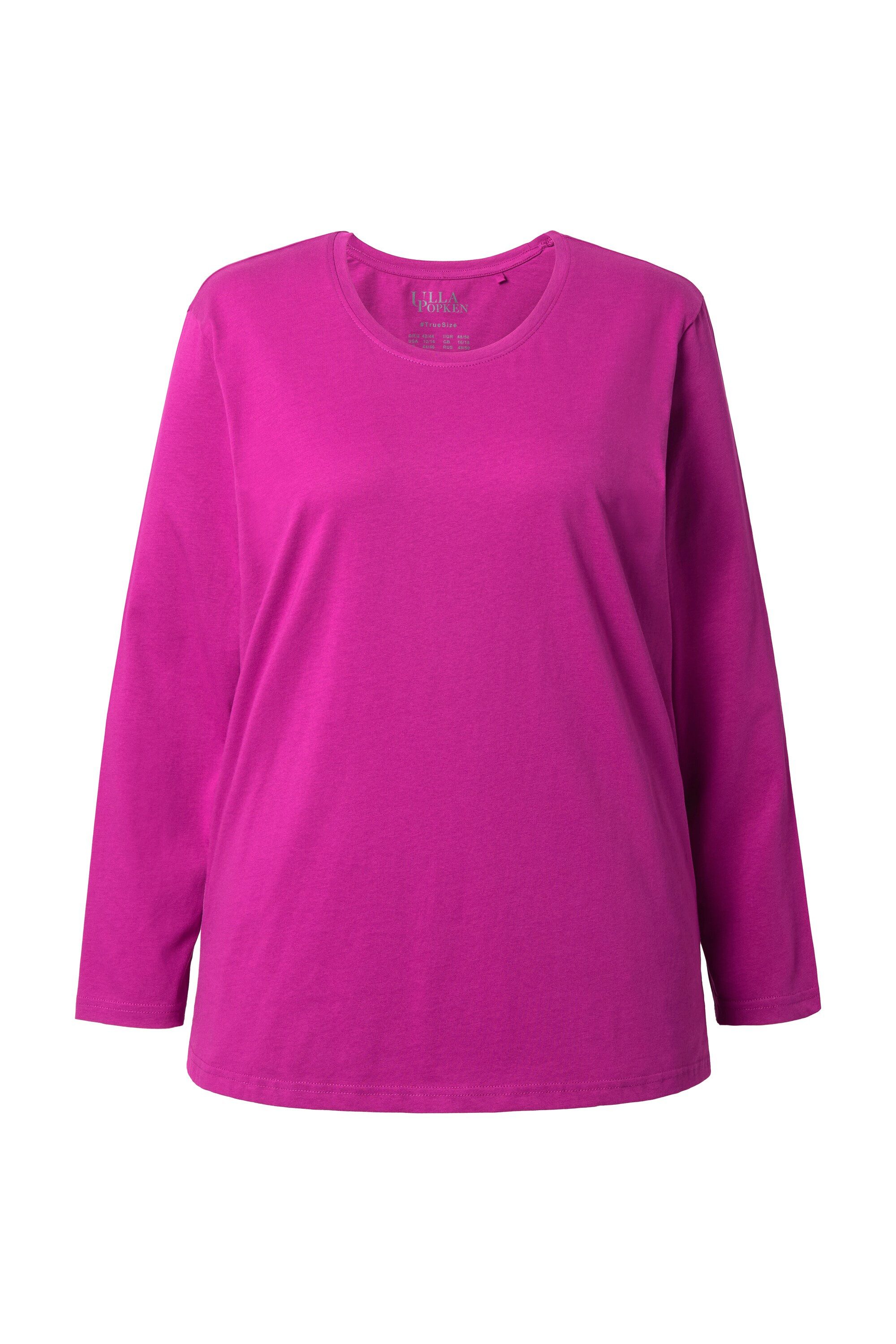 Ulla Popken T-Shirt Shirt Relaxed Rundhalsausschnitt günstig online kaufen