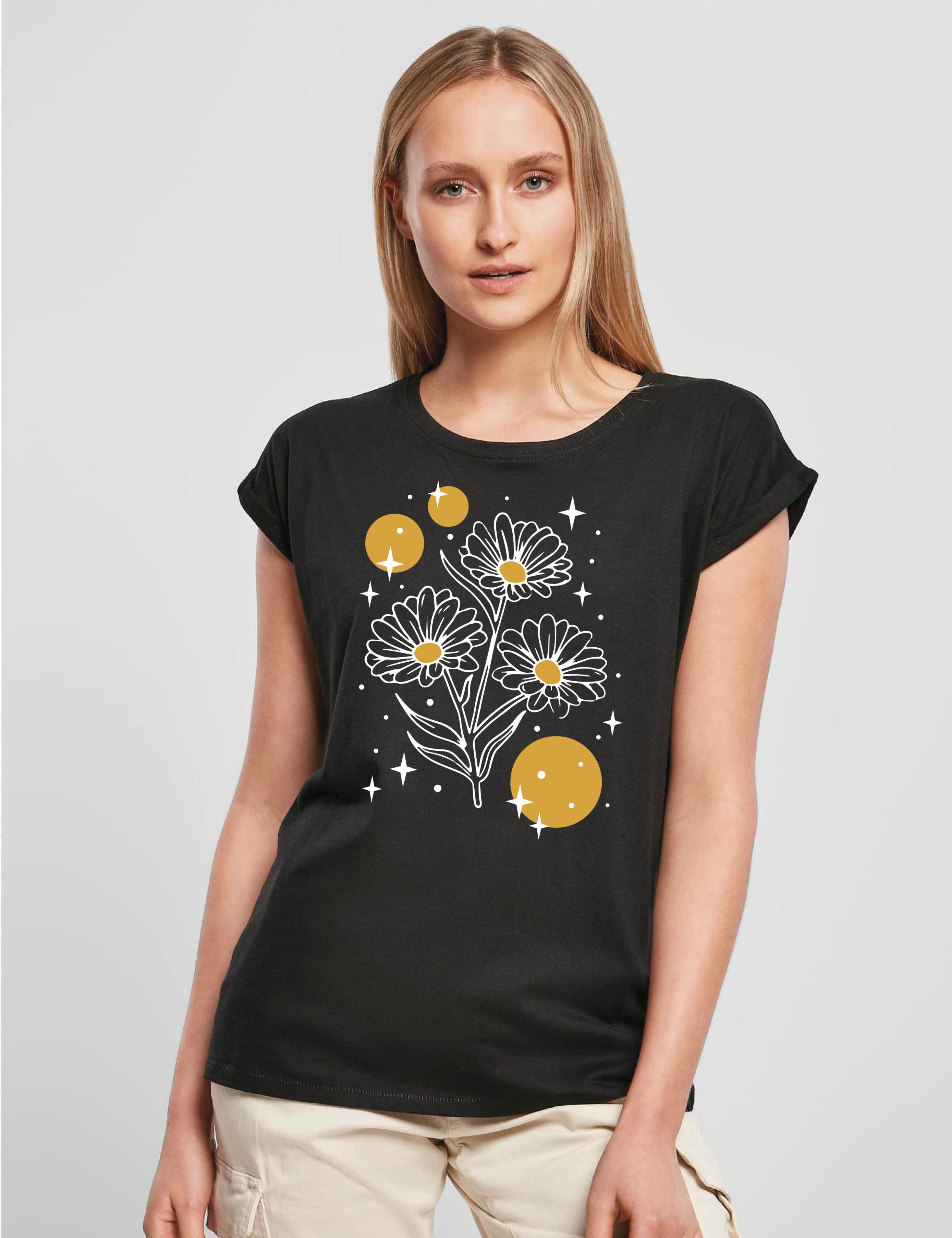Youth Designz Print-Shirt "Sparkling Flowers" Damen T-Shirt Statement Gesch günstig online kaufen