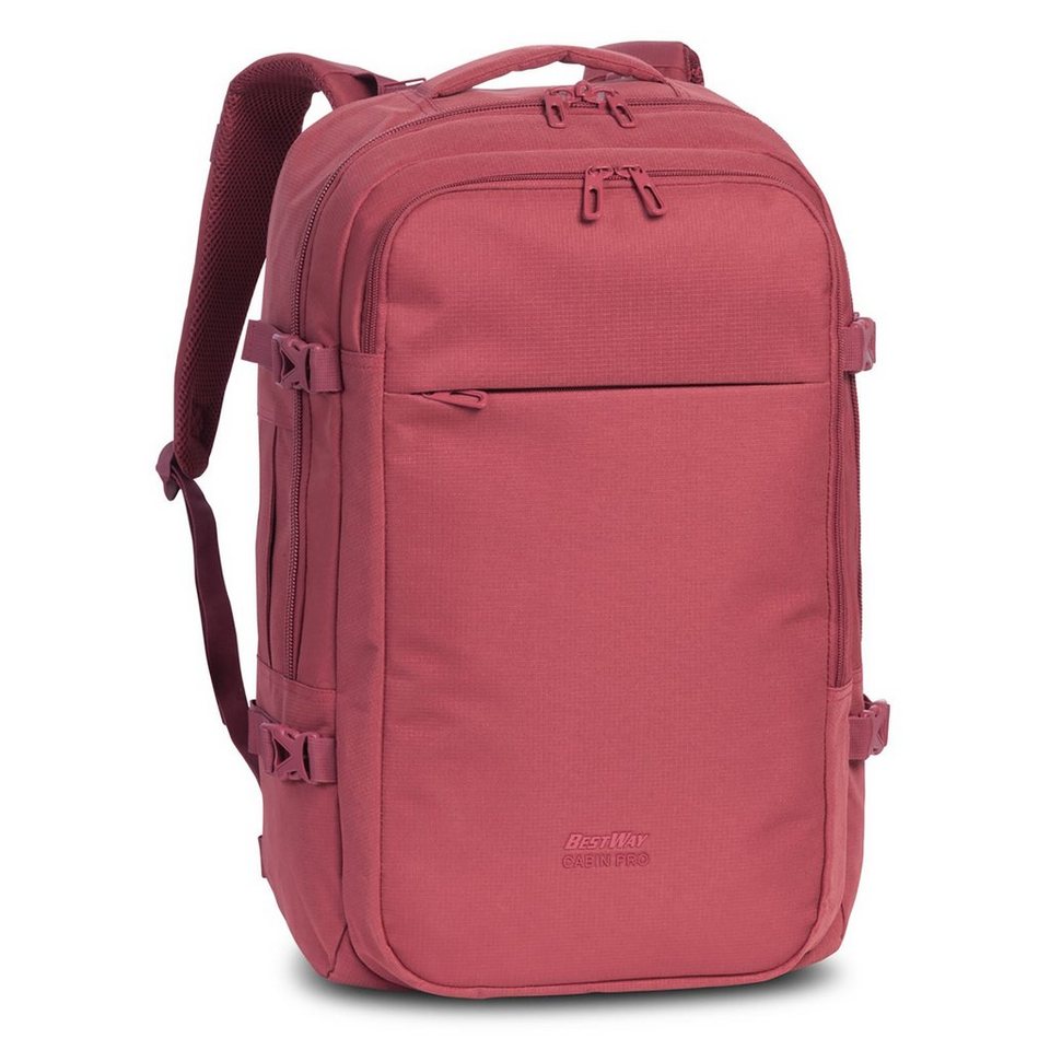 BESTWAY Reiserucksack Cabin Pro, 30 l, rot, mit Laptopfach, Bequeme,  verstellbare Schultergurte