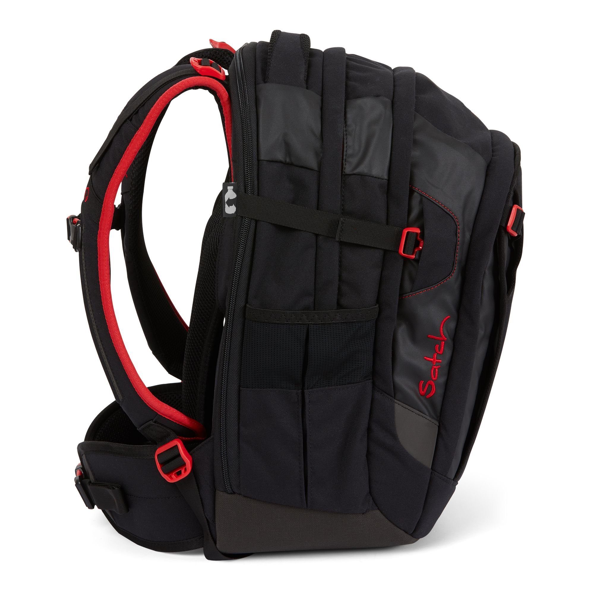 PET match, red Satch black Schulrucksack