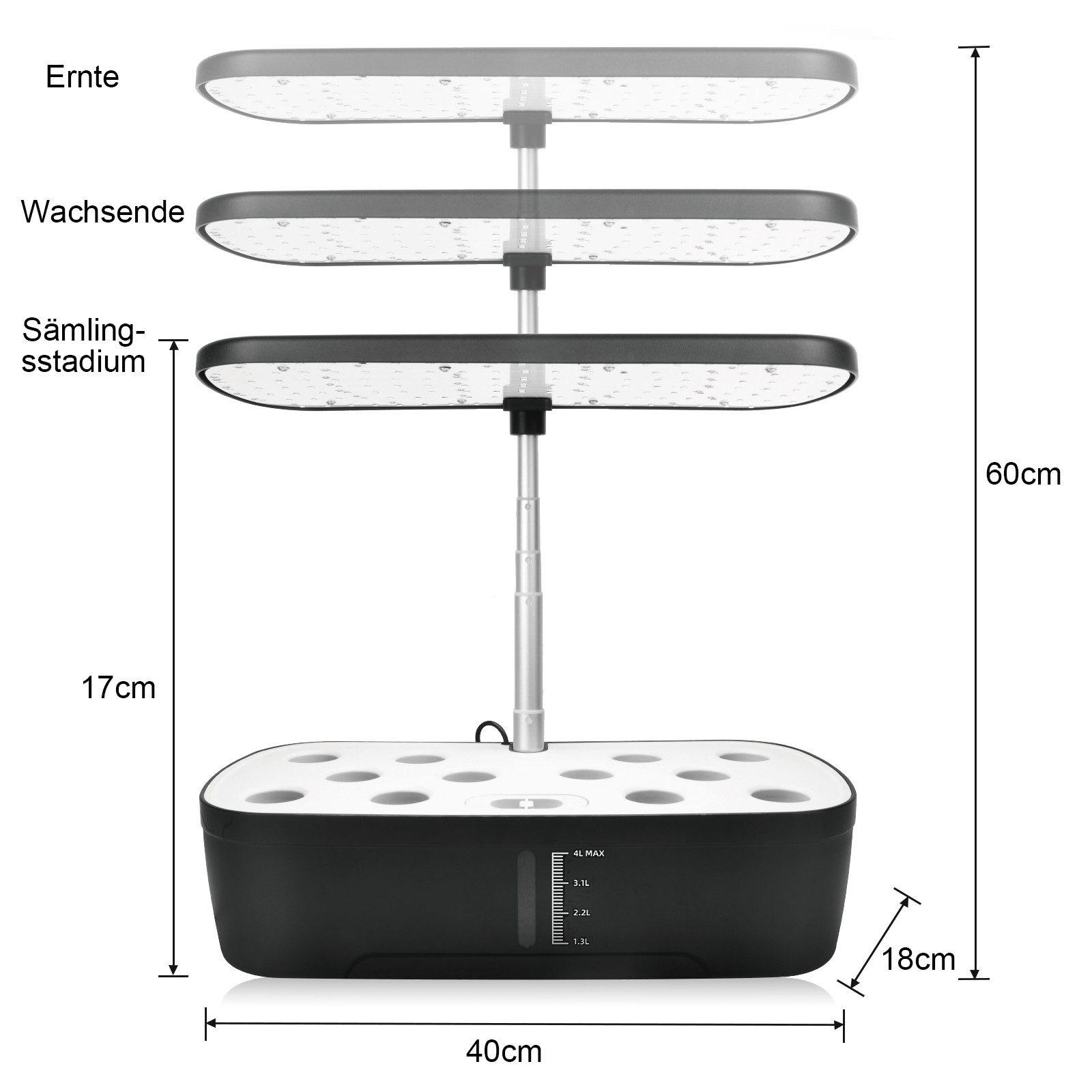 MUPOO Pflanzkübel Hydroponische Anzuchtsysteme,Indoor Garden Sprouting günstig online kaufen