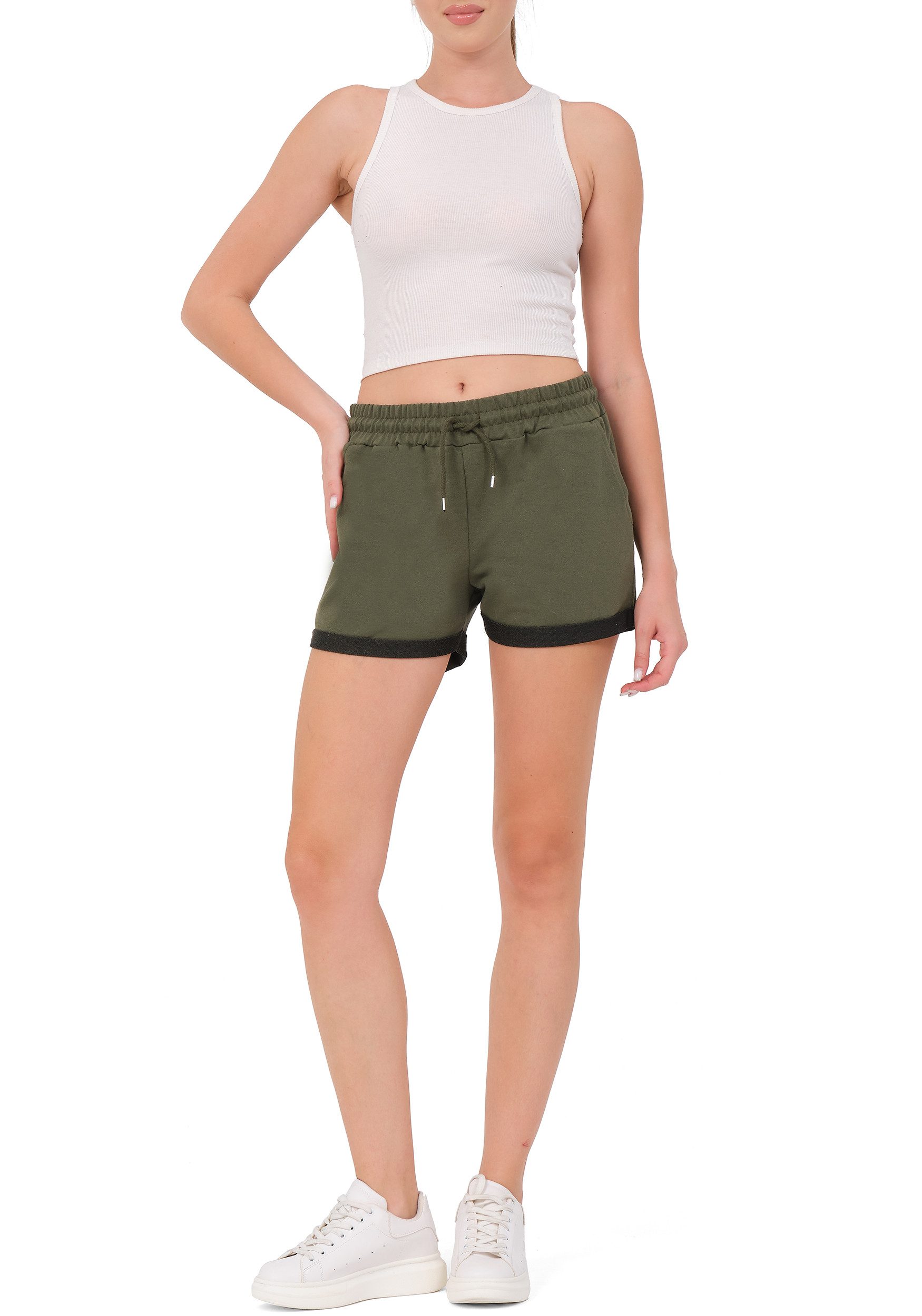 S&S Sweatshorts Kurze Hose Damen Shorts Kurzen Laufshorts Hosen Baumwollemi günstig online kaufen