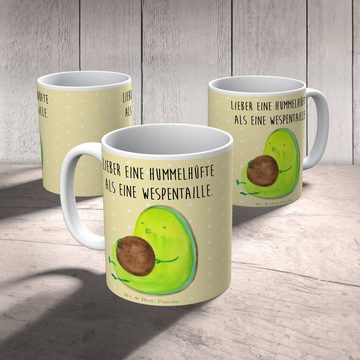 Mr. & Mrs. Panda Tasse Avocado Pfeifen - Gelb Pastell - Geschenk, Tasse Sprüche, Geschenk Ta, Keramik, Herzberührende Designs