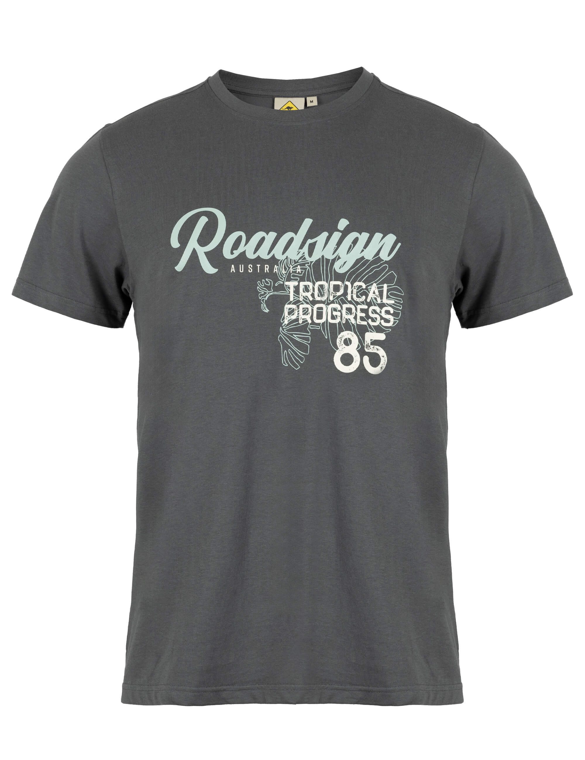 ROADSIGN australia T-Shirt Roadmark 85 (1, 1-tlg., 1) mit Retro-Schriftzug, weiche Baumwolle, für entspannte Outdoor Styles