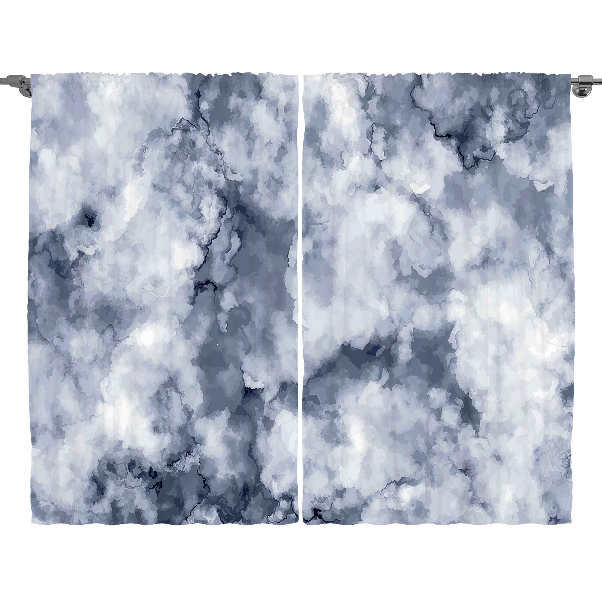 Gardine Schlafzimmer Kräuselband Vorhang mit Schlaufen und Haken