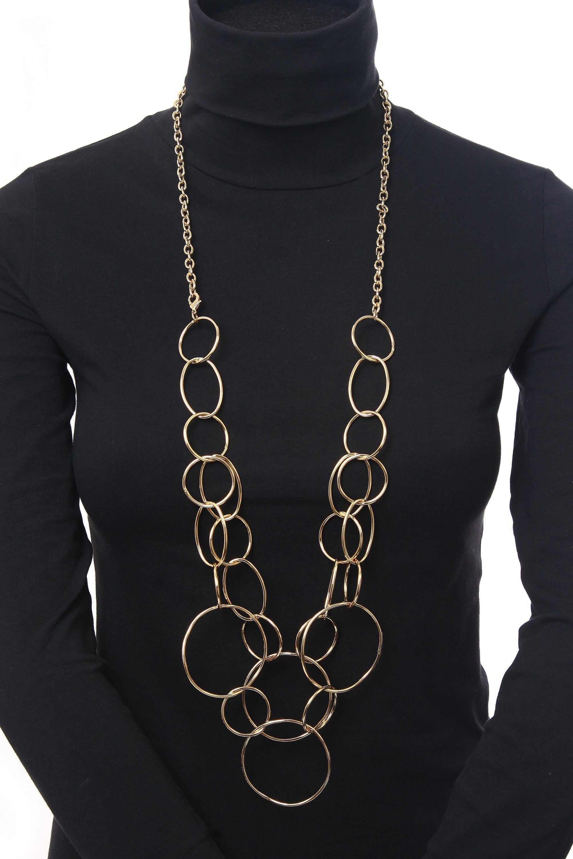 COLLEZIONE ALESSANDRO Lange Kette Eliza, mit großen Ringen – Bild 2 von 4