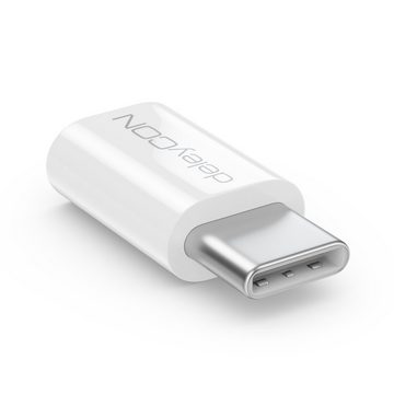 deleyCON deleyCON 2x Micro USB auf USB-C Adapter Handy Smartphone Tablet USB-Adapter