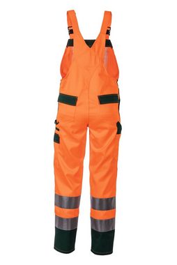 Planam Arbeitslatzhose Latzhose Warnschutz orange/grün Größe 106 (1-tlg)