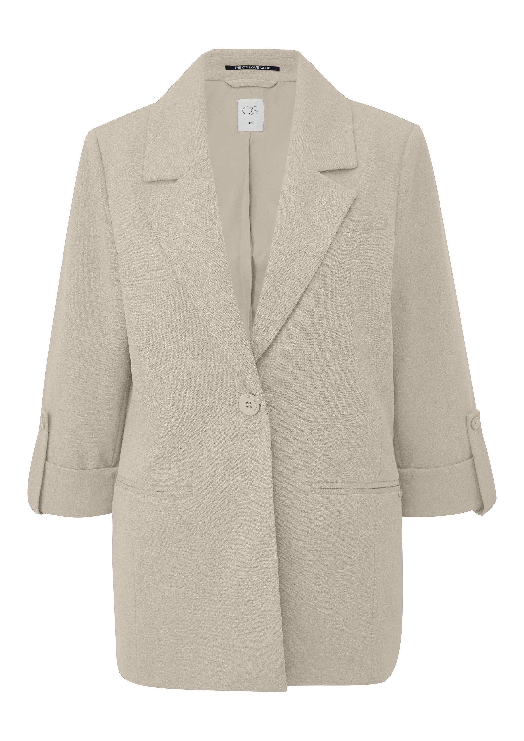 QS Jackenblazer Indoor-Blazer Blazer mit Turn-ups günstig online kaufen