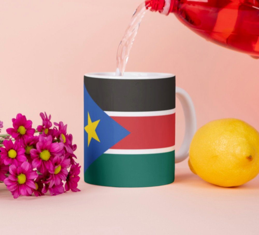 Tinisu Tasse Südsudan Tasse Flagge Pot Afrika Kaffeetasse National Becher Kaffee