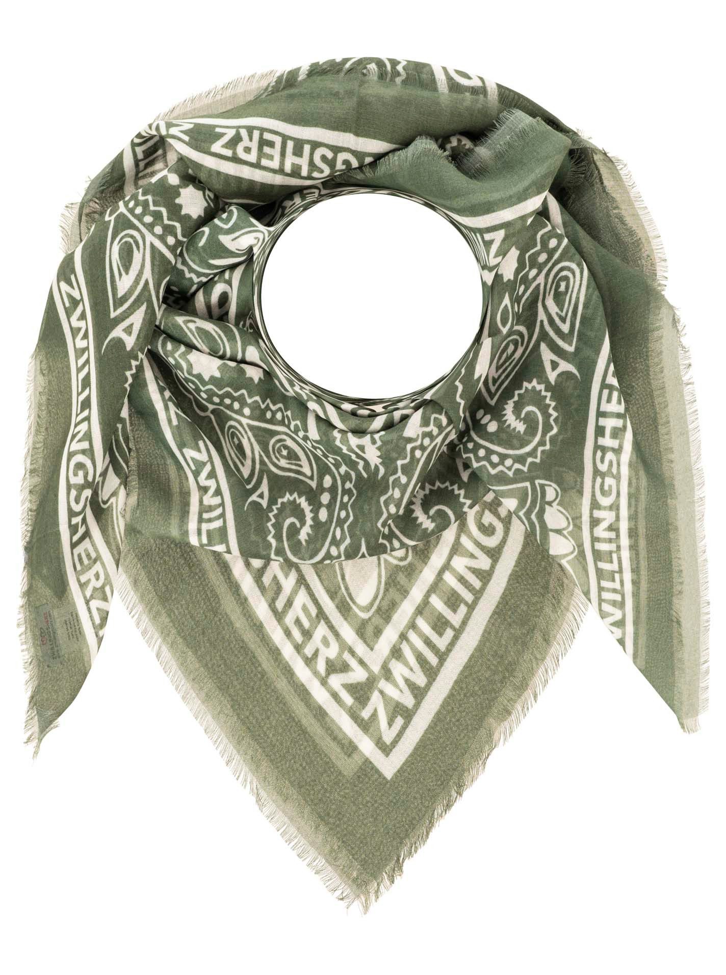 Zwillingsherz Modetuch "Paisley Pattern", Paisley Muster, Fransenabschlüsse rundum, leichtes Material