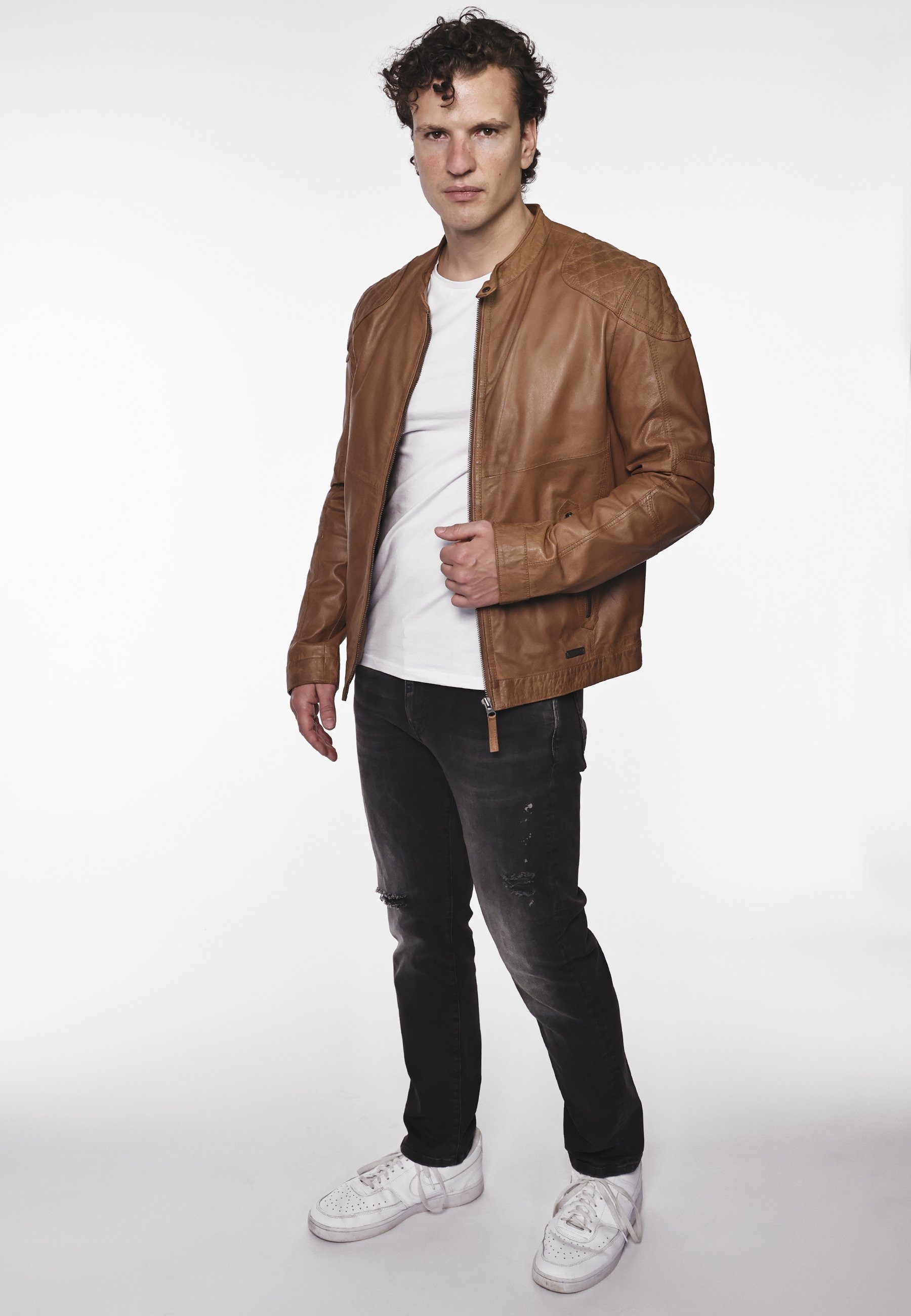 Max cognac MUSTANG Lederjacke