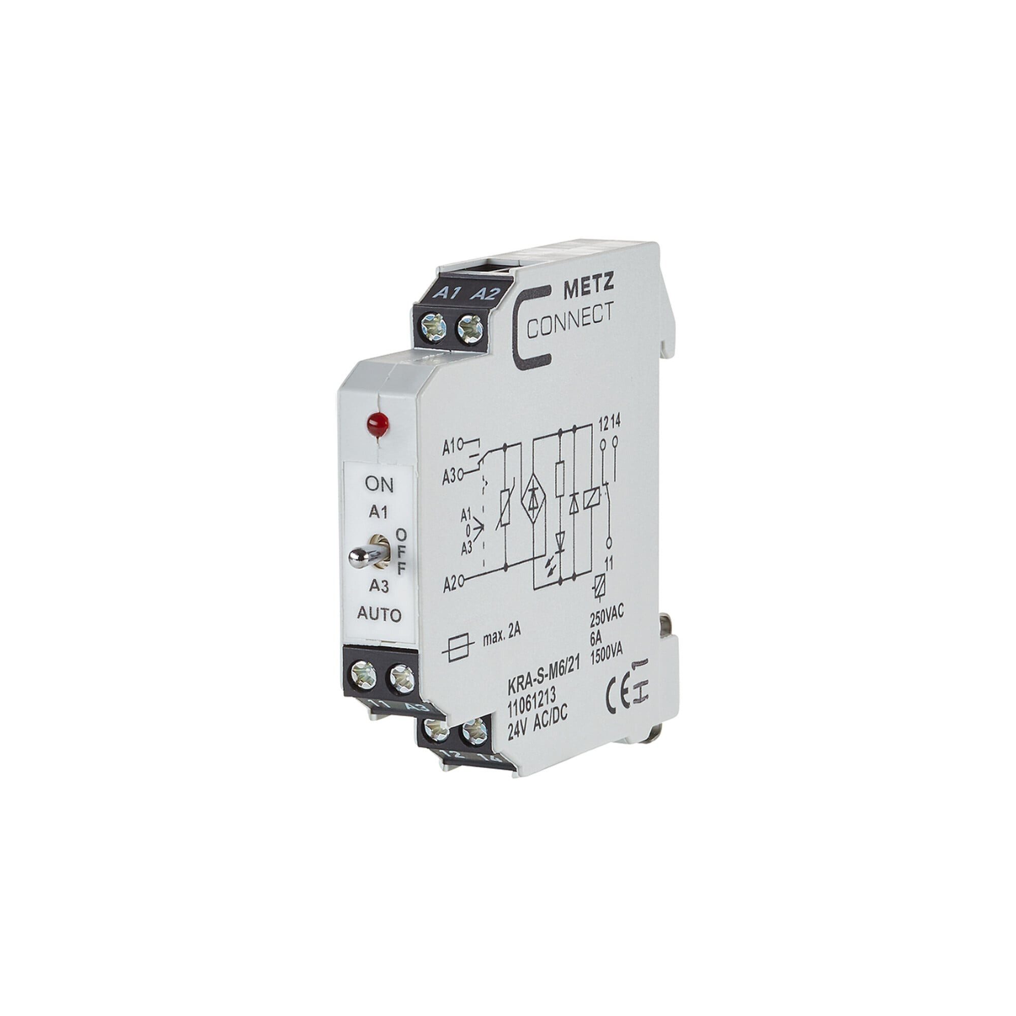 Metz Connect Sicherungshalter BTR NETCOM Koppelbaustein 1W KRAS-M6/21 24AC/DC