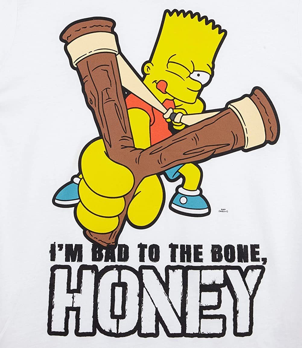The Simpsons Print-Shirt THE SIMPSONS T-Shirt Kinder und Jugendliche Ringer Jungen und Mädchen Gr. 128 140 152 164 für 8 10 12 14 Jahre