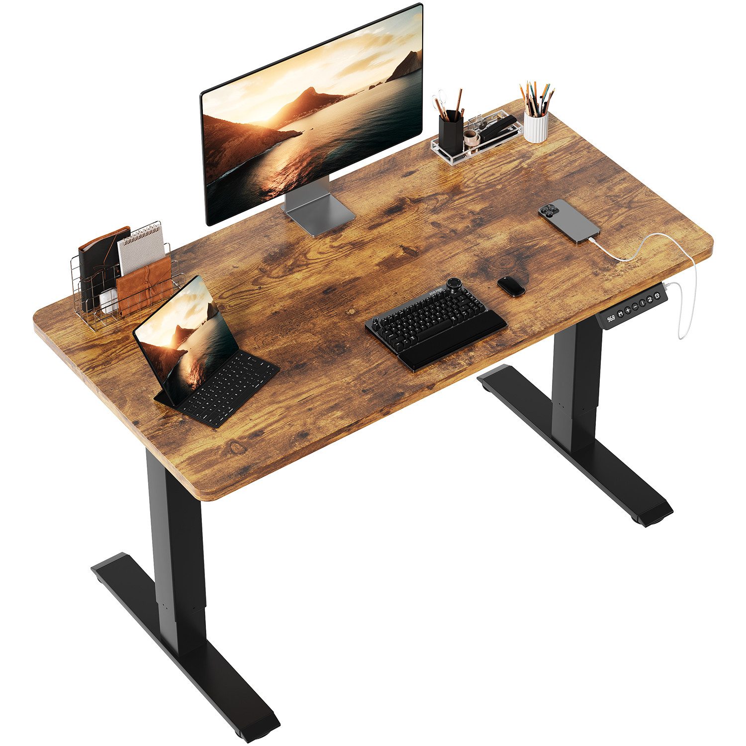 HOMALL Schreibtisch Höhenverstellbarer Schreibtisch mit 2-stufiger Memory-S günstig online kaufen