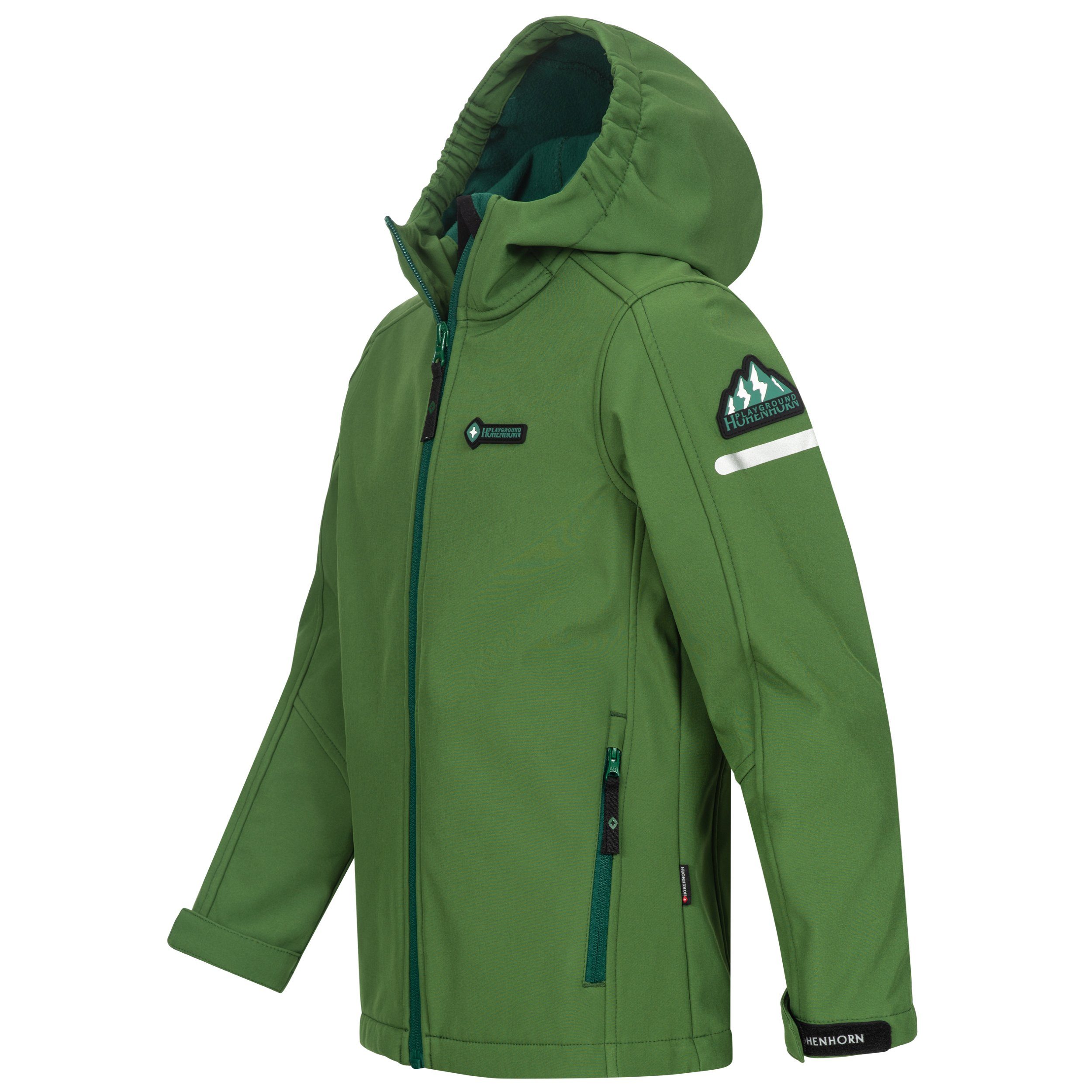 Höhenhorn Softshelljacke Cledo Kinder Jacke Kids für Jungen und Mädchen Übergangsjacke Outdoor Microfleece-Innenfutter, Atmungsaktiv, Wasserdicht