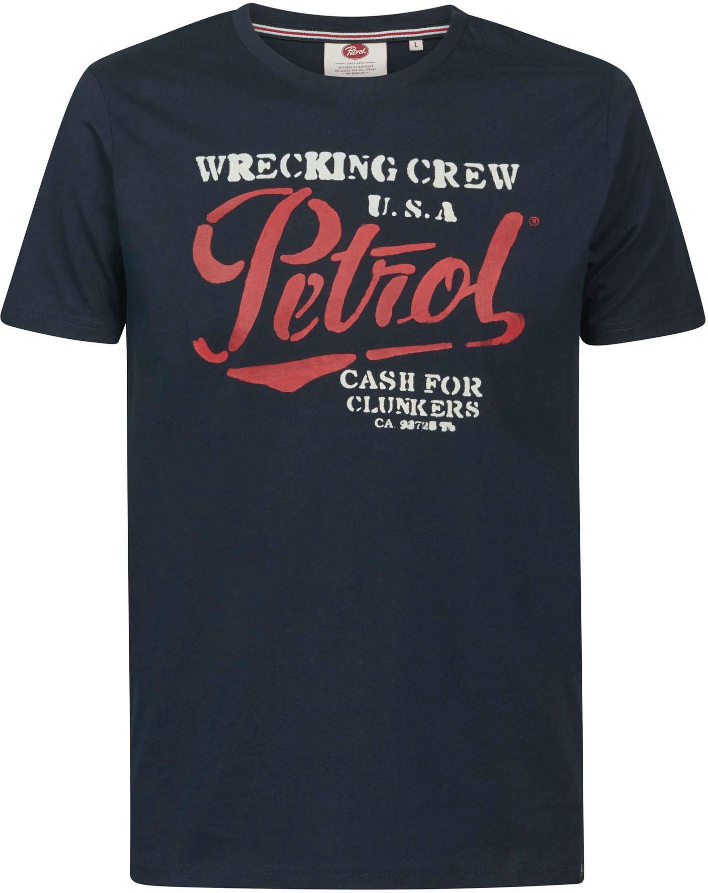 navy T-Shirt Print Classic Petrol midnight Industries