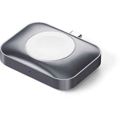 Satechi Kopfhörer-Schutzhülle Satechi 2-in-1 USB-C Charging Dock für Apple Watch & AirPods - Silber