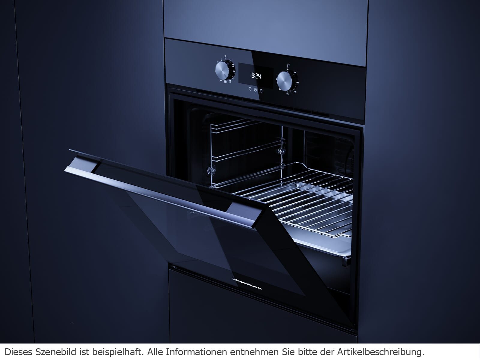 Küppersbusch Einbaubackofen, mit Teil-Teleskopauszug, Reinigung mit Wasser / Dampf