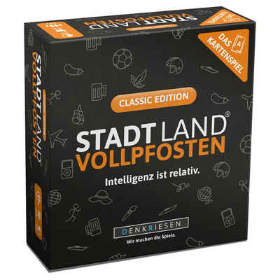 Denkriesen Spiel, STADT LAND VOLLPFOSTEN - Das Kartenspiel: Classic Edition, ab 12 Jahren
