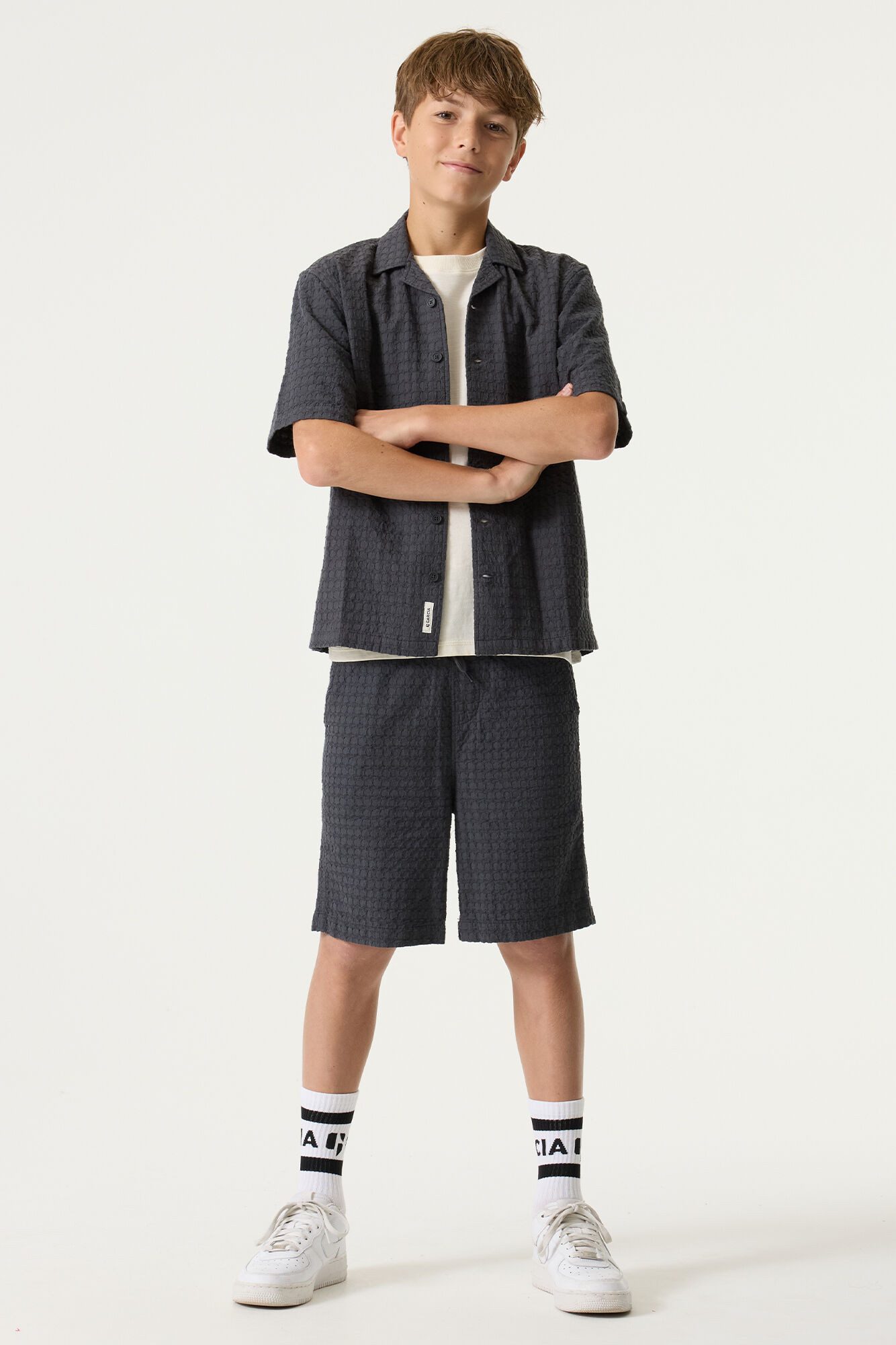 Garcia Shorts in Waffle-Optik und mit Kordelzug, for Boys