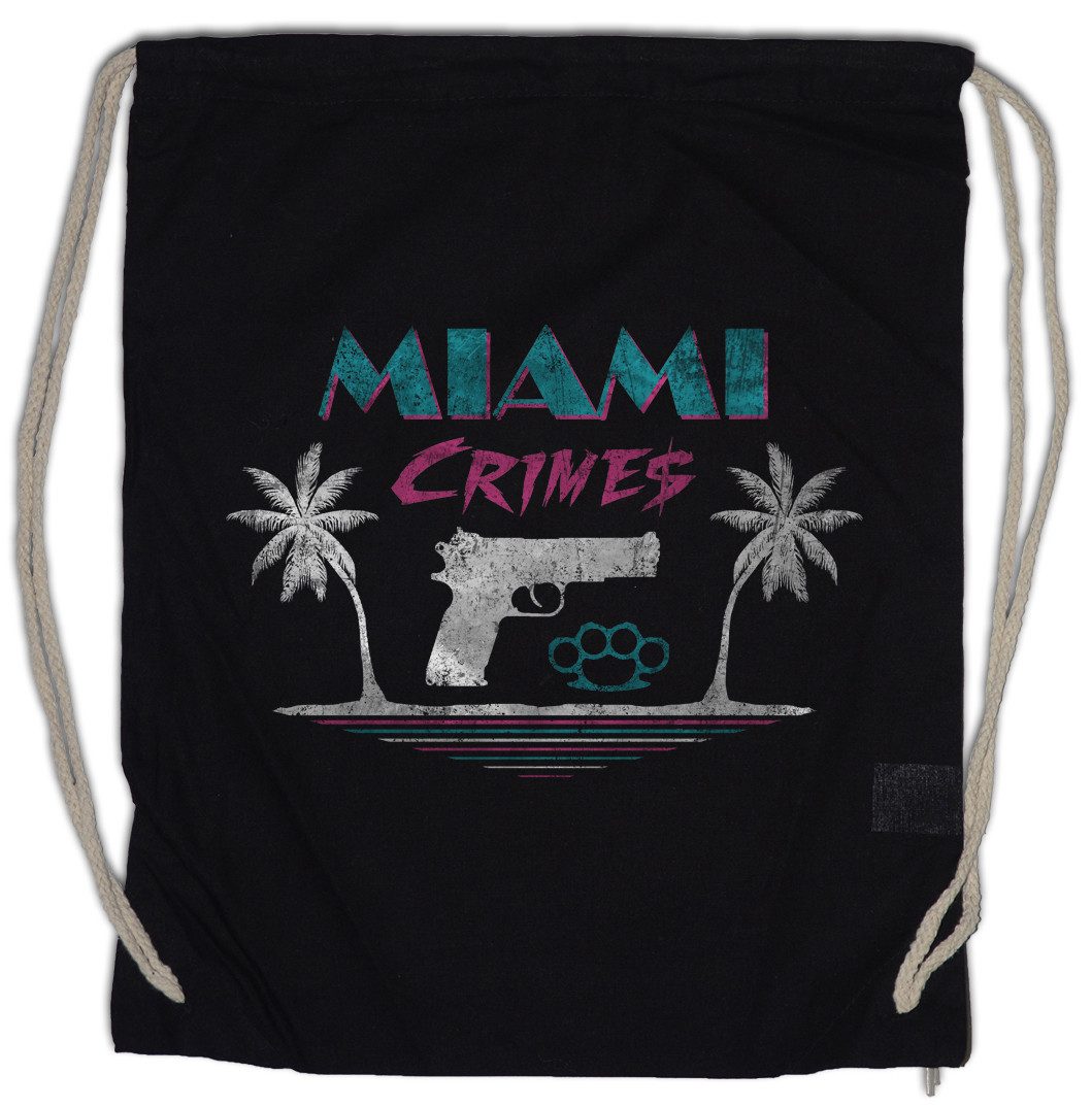 Turnbeutel Miami Crimes Turnbeutel Urlaub Vice USA Florida Holidays Beach Strand