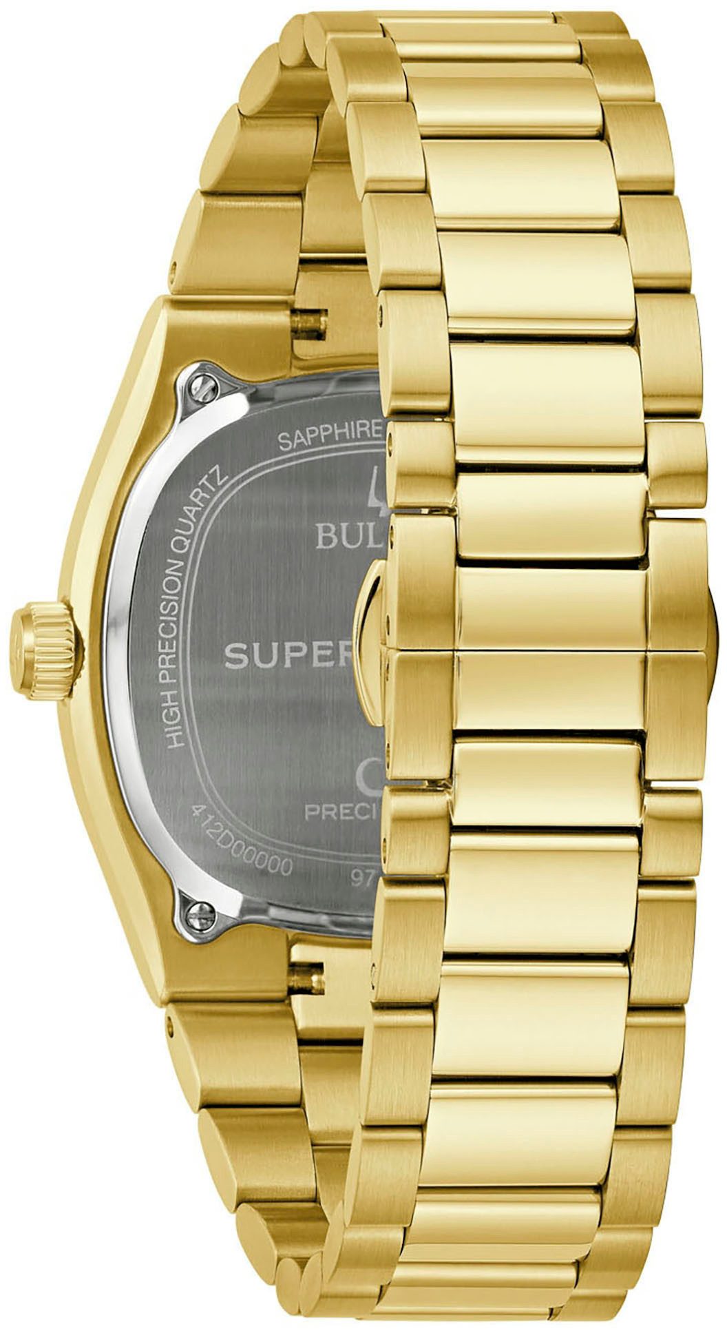 Bulova Quarzuhr Super Seville 97B223, Armbanduhr, Damenuhr, Herrenuhr, unisex, analog, Edelstahlarmband