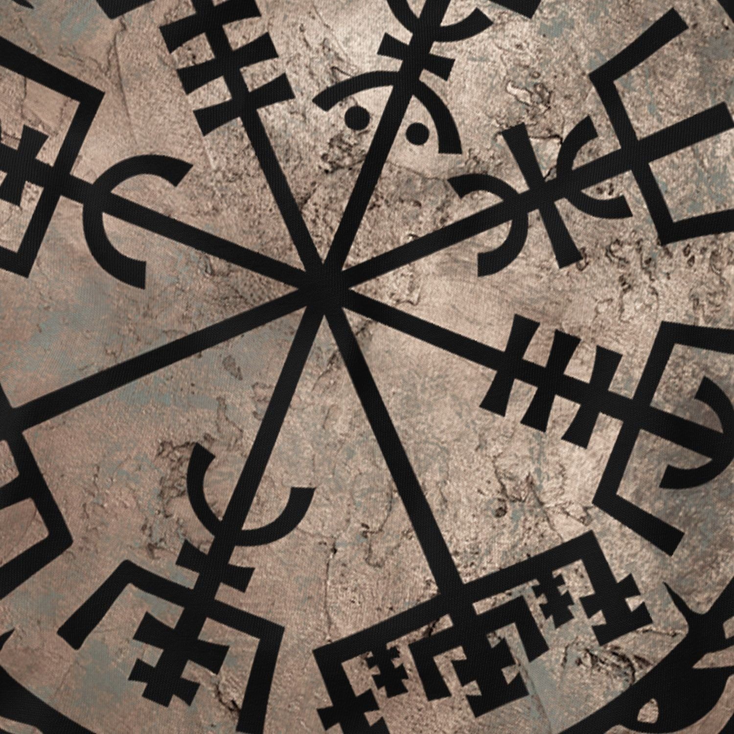 Neverless Print-Shirt Herren T-Shirt Vegvisir Runenkompass nordischer Kompass Wikinger mit Print