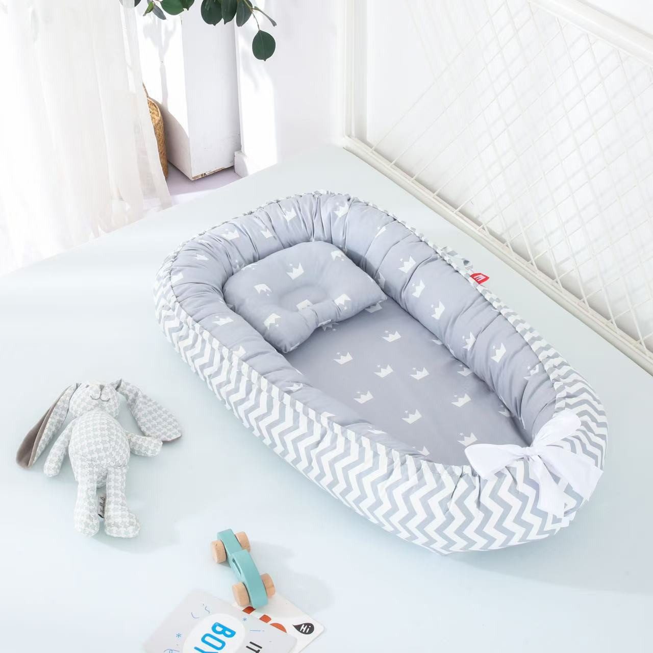 ibettertec Babybett Bettnestchen Kuschelnest Baby 88x53,kuscheliges Babynes günstig online kaufen
