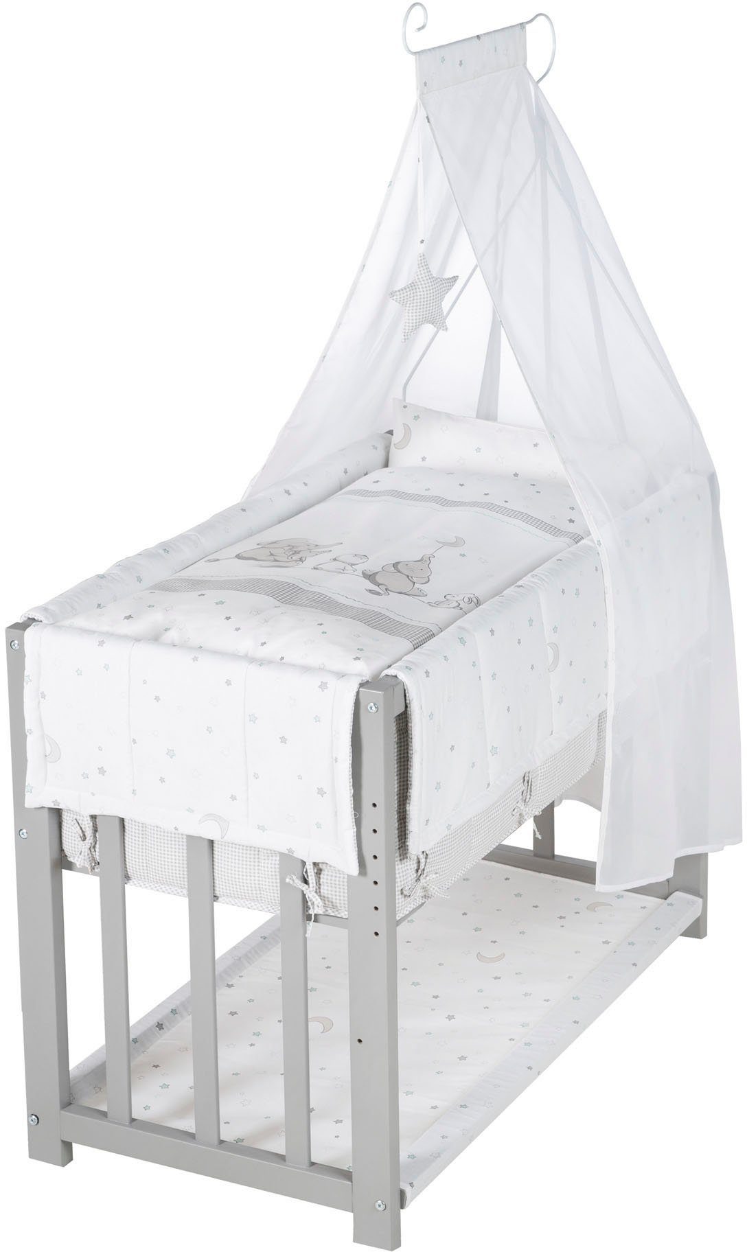Stubenbett 4 in 1, Sternenzauber, taupe