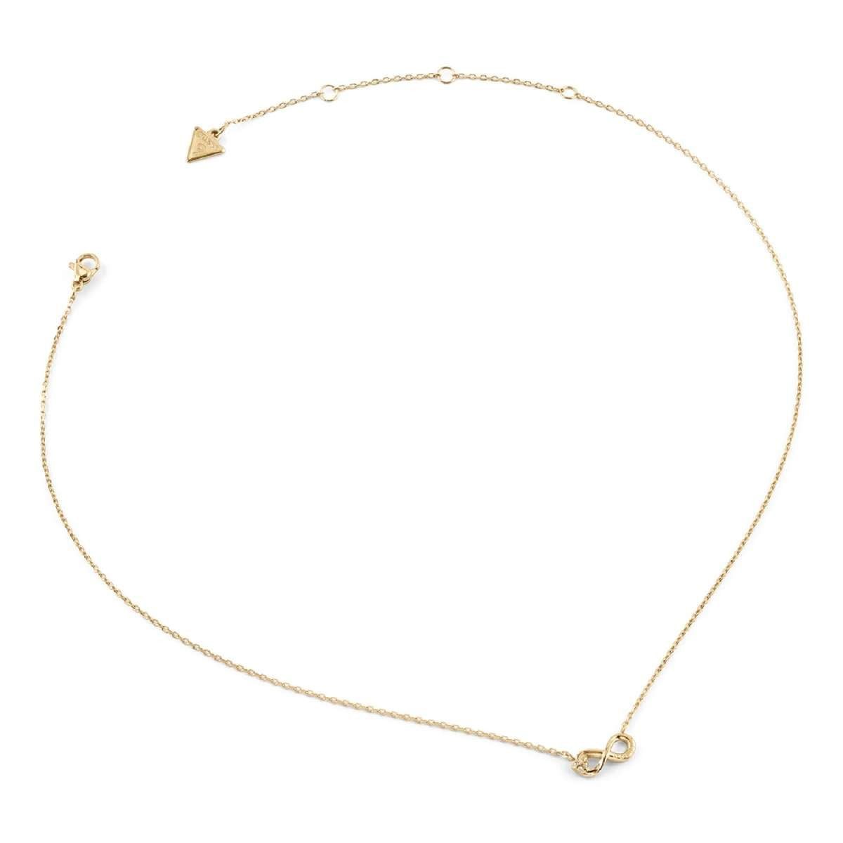 Guess Kette mit Anhänger JUBN06047JWYGT/U, für Damen Unendlichkeitszeichen mit Herz Goldfarben