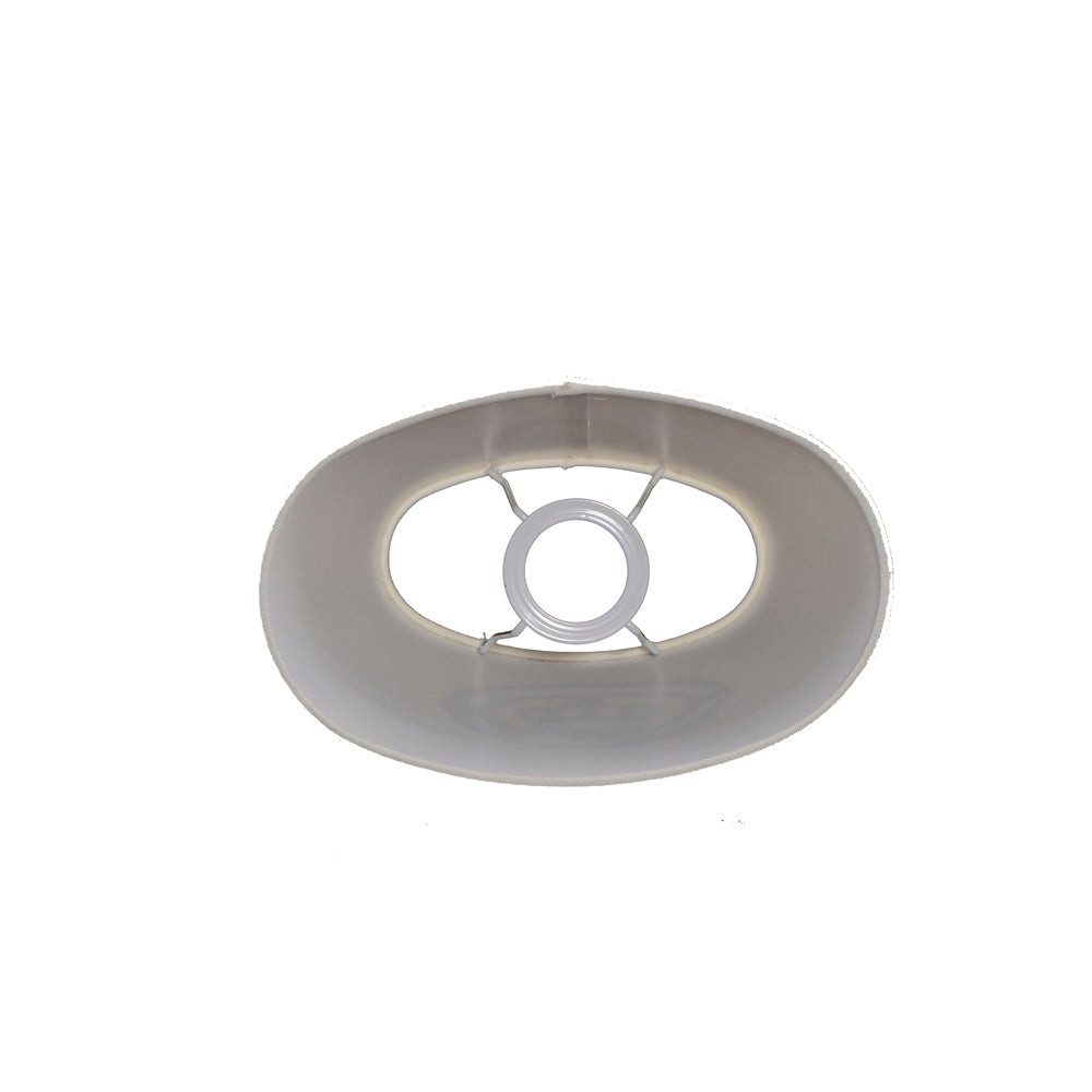 Dirk Davids Leuchten GmbH Lampenschirm Lampenschirm für Tischleuchte in Oval Leinen Vera Creme 20-16-12cm