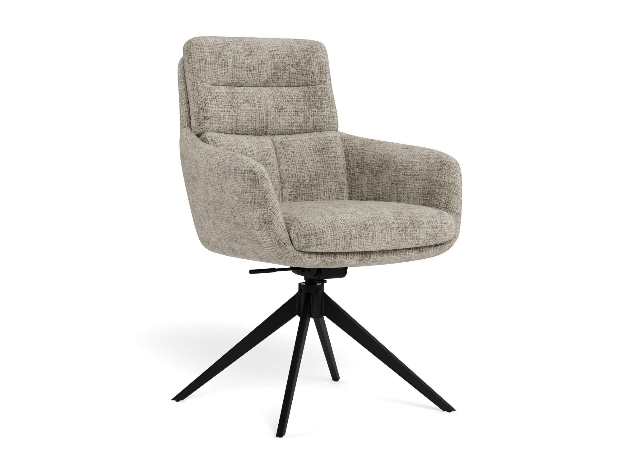 ACTONA GROUP Esszimmerstuhl Roger, Polsterstuhl, Stuhl, 2er-Set (Set, 2 St), grauer Stoff, Armlehnen, Polsterung, Dreh- & Kippfunktion, FSC™