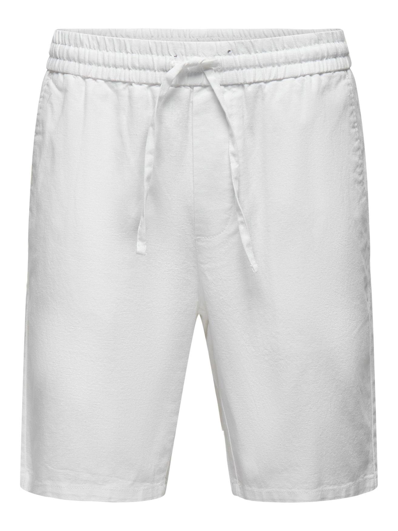 ONLY & SONS Chinoshorts Leichte in Shorts Bermuda Weiß 5058 ONSLINUS Stoff Hose