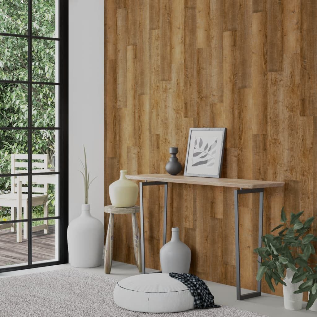 vidaXL Wandpaneel Wandpaneele Holzoptik Braun PVC günstig online kaufen