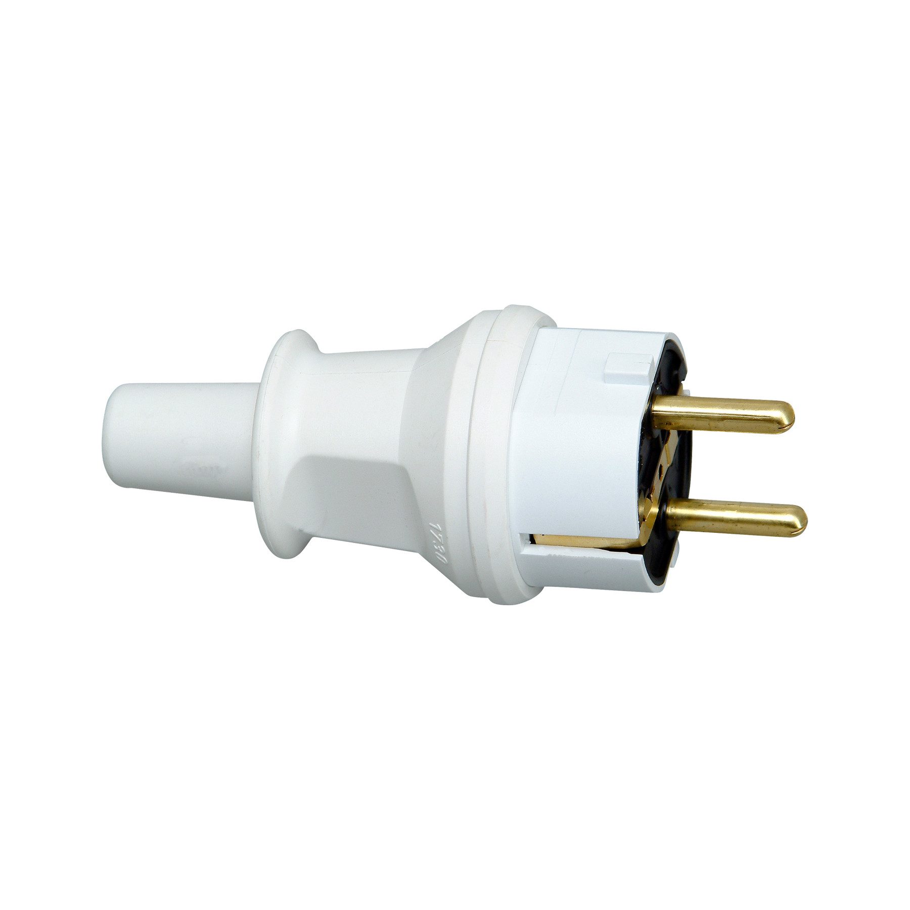Kopp KOPP Schutzkontakt-Stecker 173002007, groß, mit Knickschutz, weiß Adapter