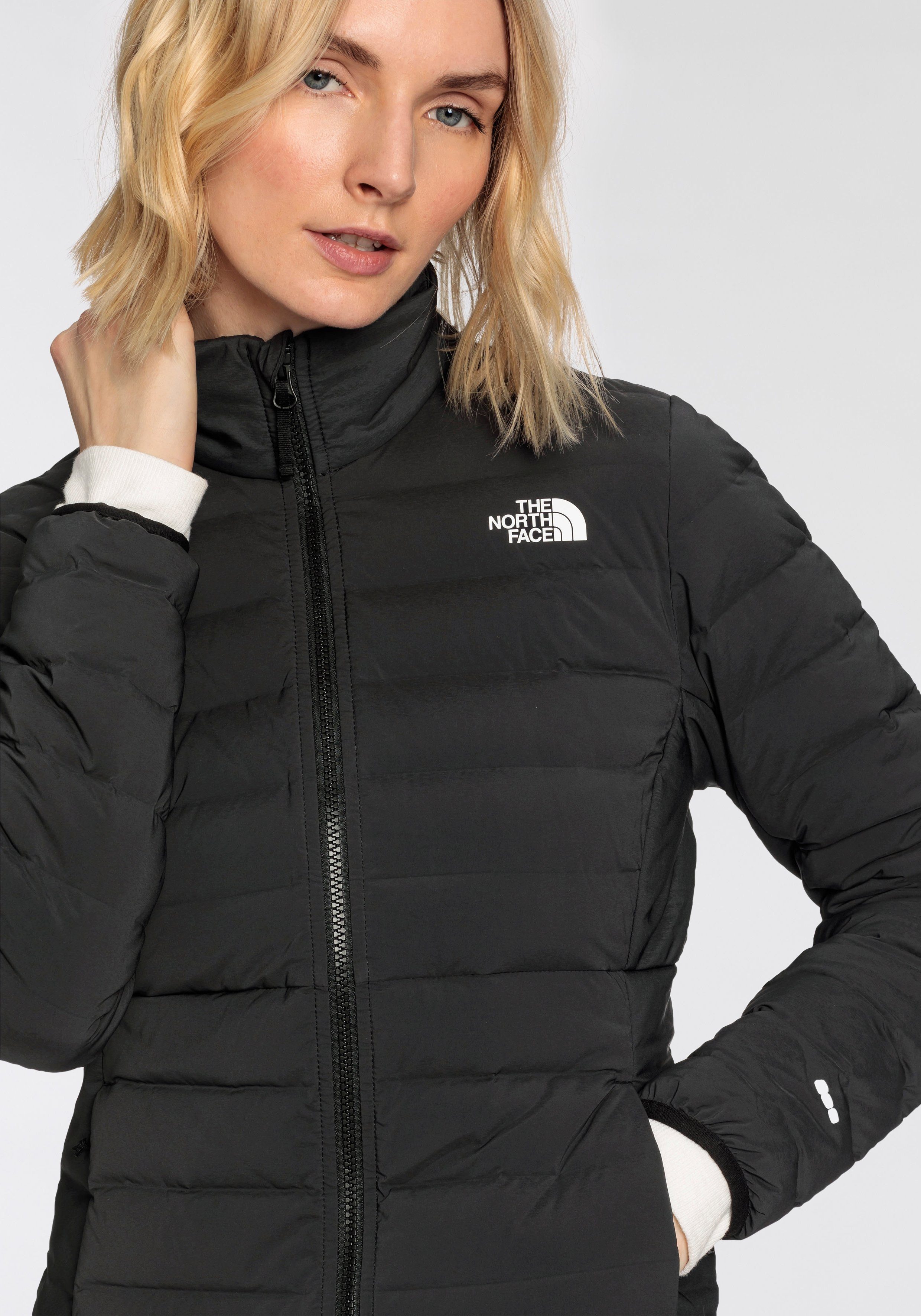 The North Face DOWN BELLEVIEW Daunenjacke JACKET mit STRETCH Logodruck W