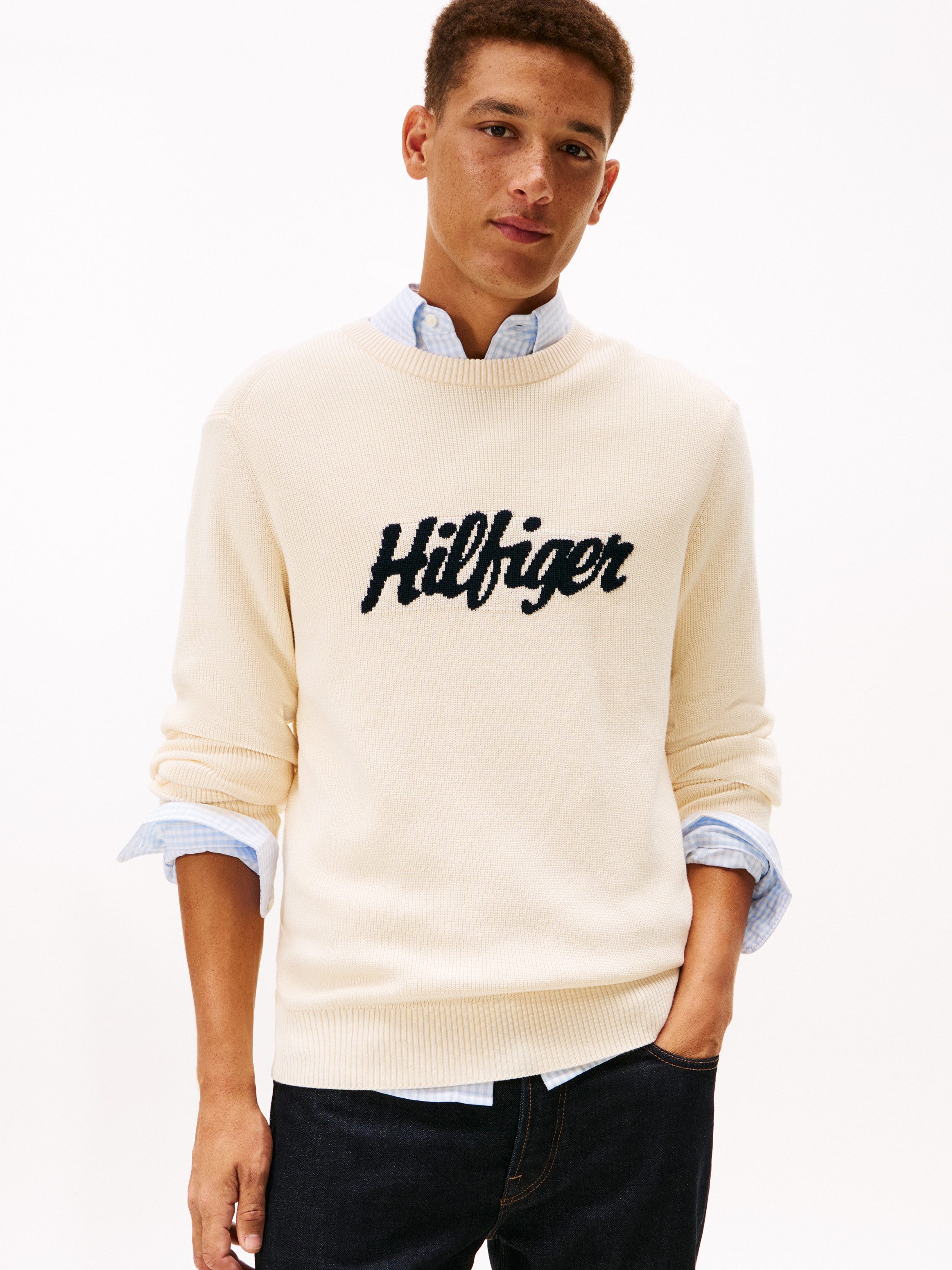 Tommy Hilfiger Rundhalspullover SEASONAL GRAPHIC COTTON günstig online kaufen